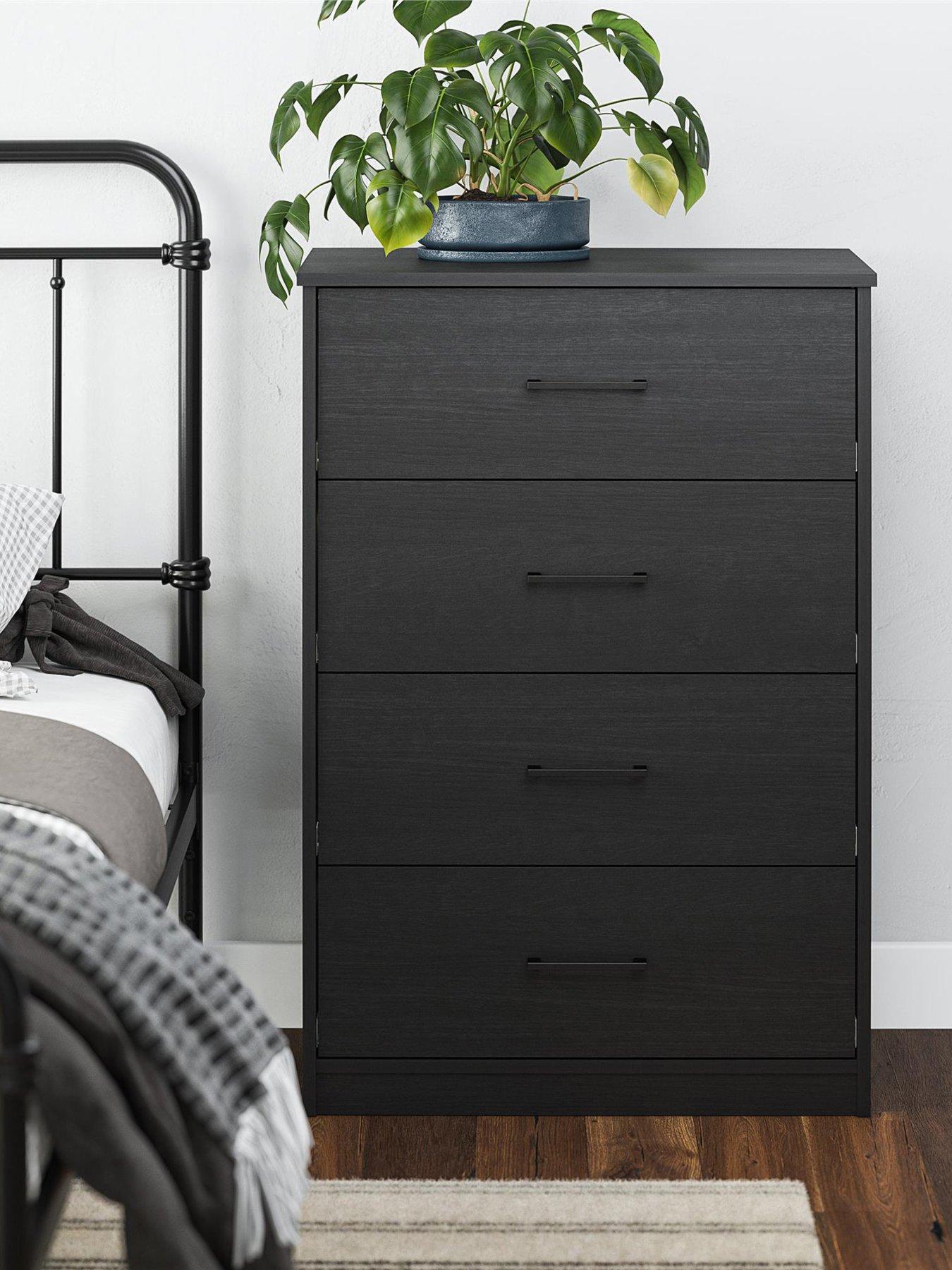 undefined Pearce 4 Drawer Chest - Black
