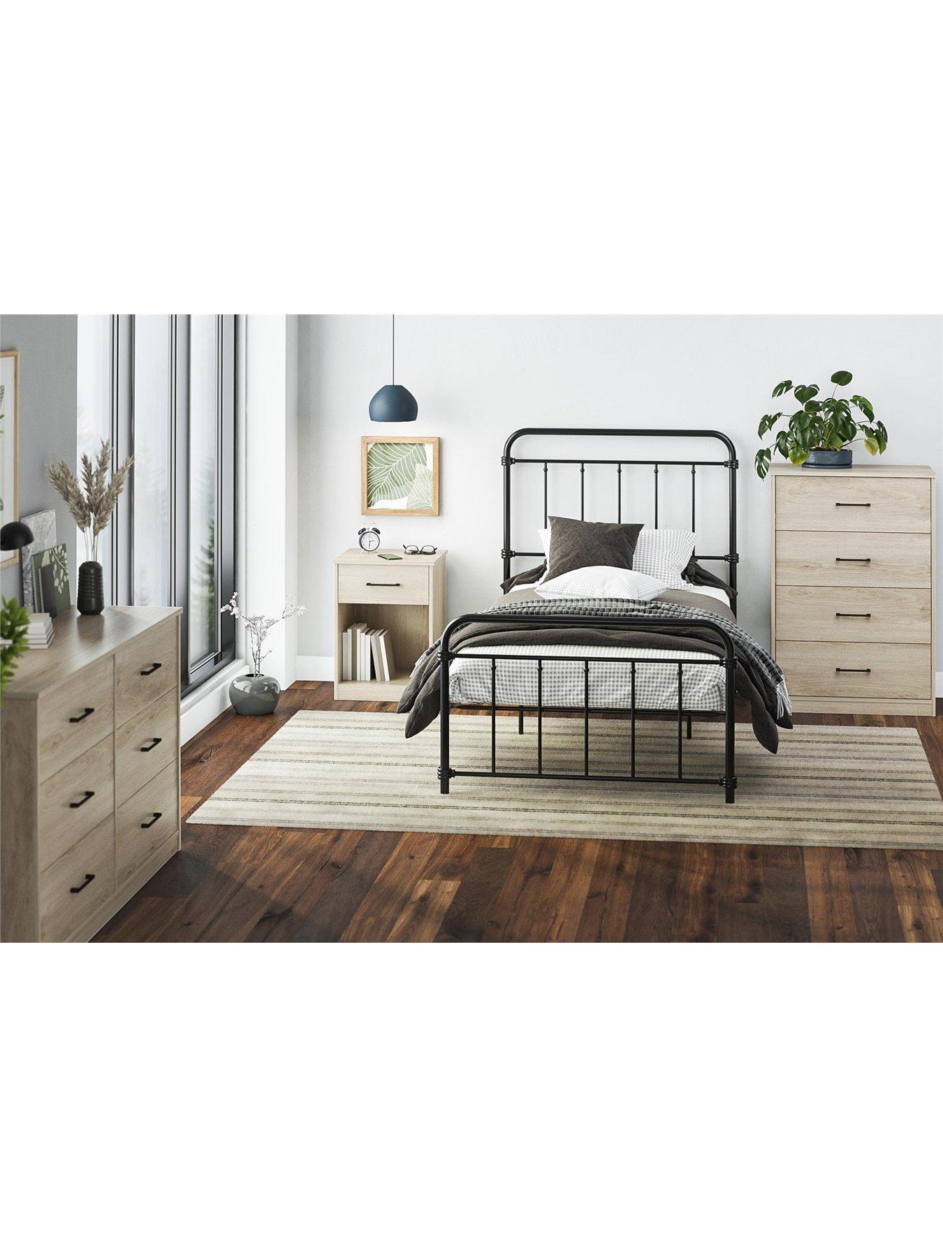 Image 4 of 7 of Dorel Home Pearce 1 Drawer&nbsp;Bedside Table - Oak