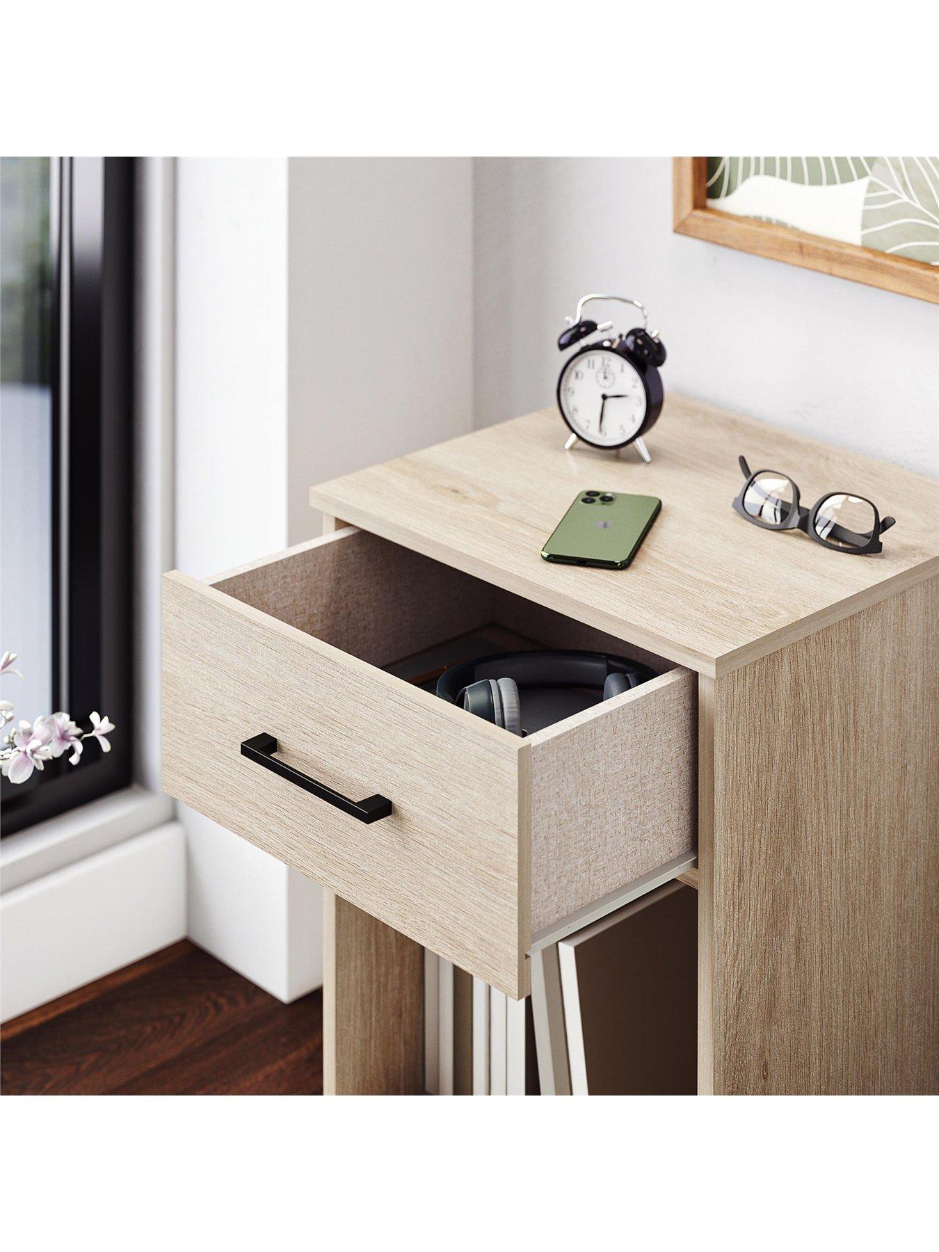 Image 5 of 7 of Dorel Home Pearce 1 Drawer&nbsp;Bedside Table - Oak