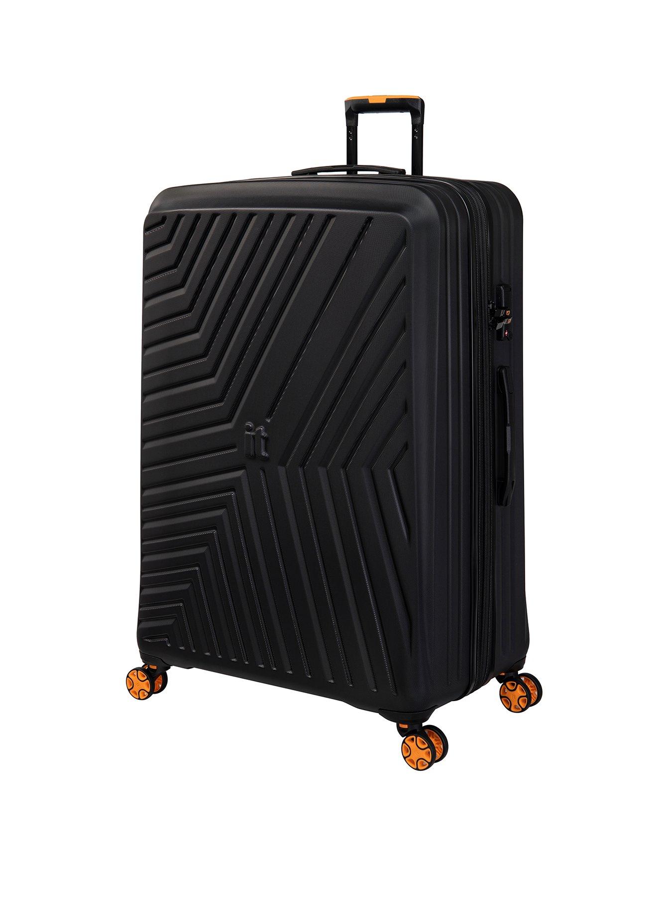 Image 1 of 7 of it Luggage Convertible Black XXL Suitcase with Removeable Wheels