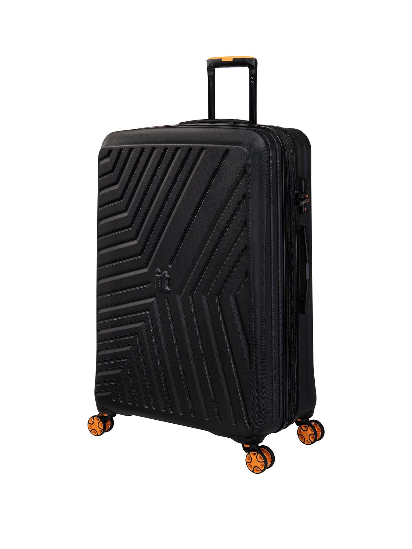 Image 1 of 7 of it Luggage Convertible Black XL Suitcase with Removeable Wheels