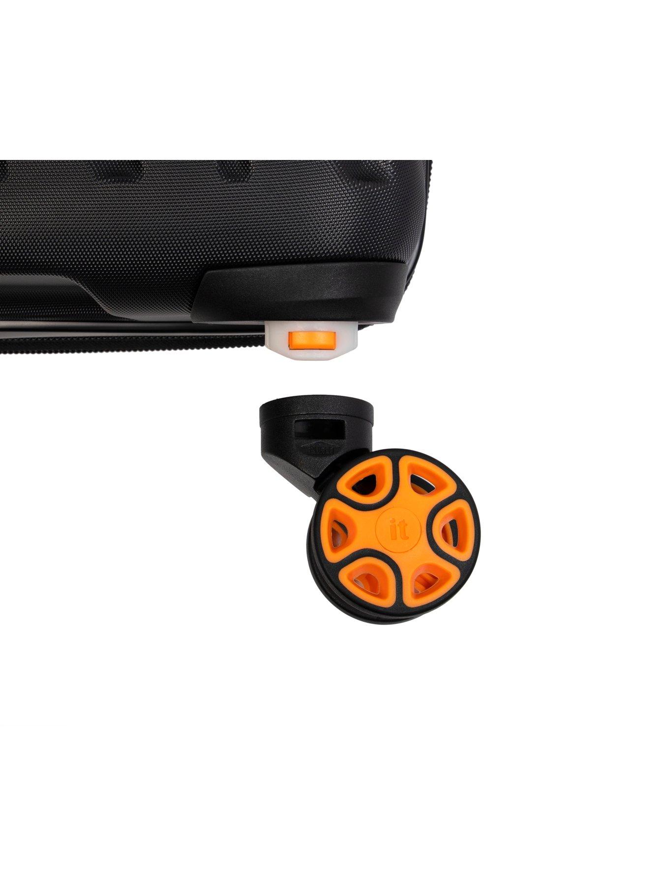 Image 6 of 7 of it Luggage Convertible Black Cabin Suitcase with Removeable Wheels