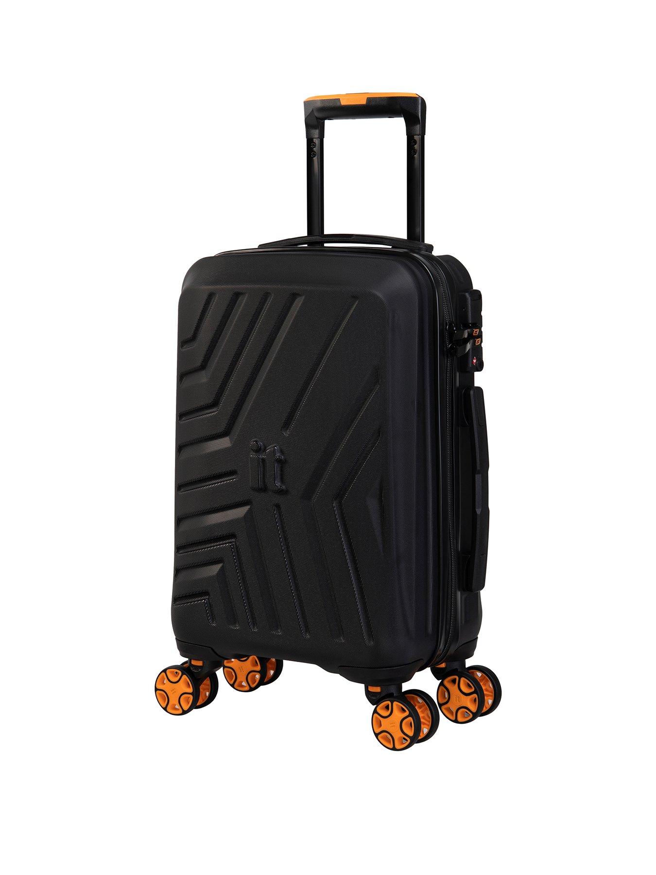 Image 1 of 7 of it Luggage Convertible Black Underseat Suitcase with Removeable Wheels