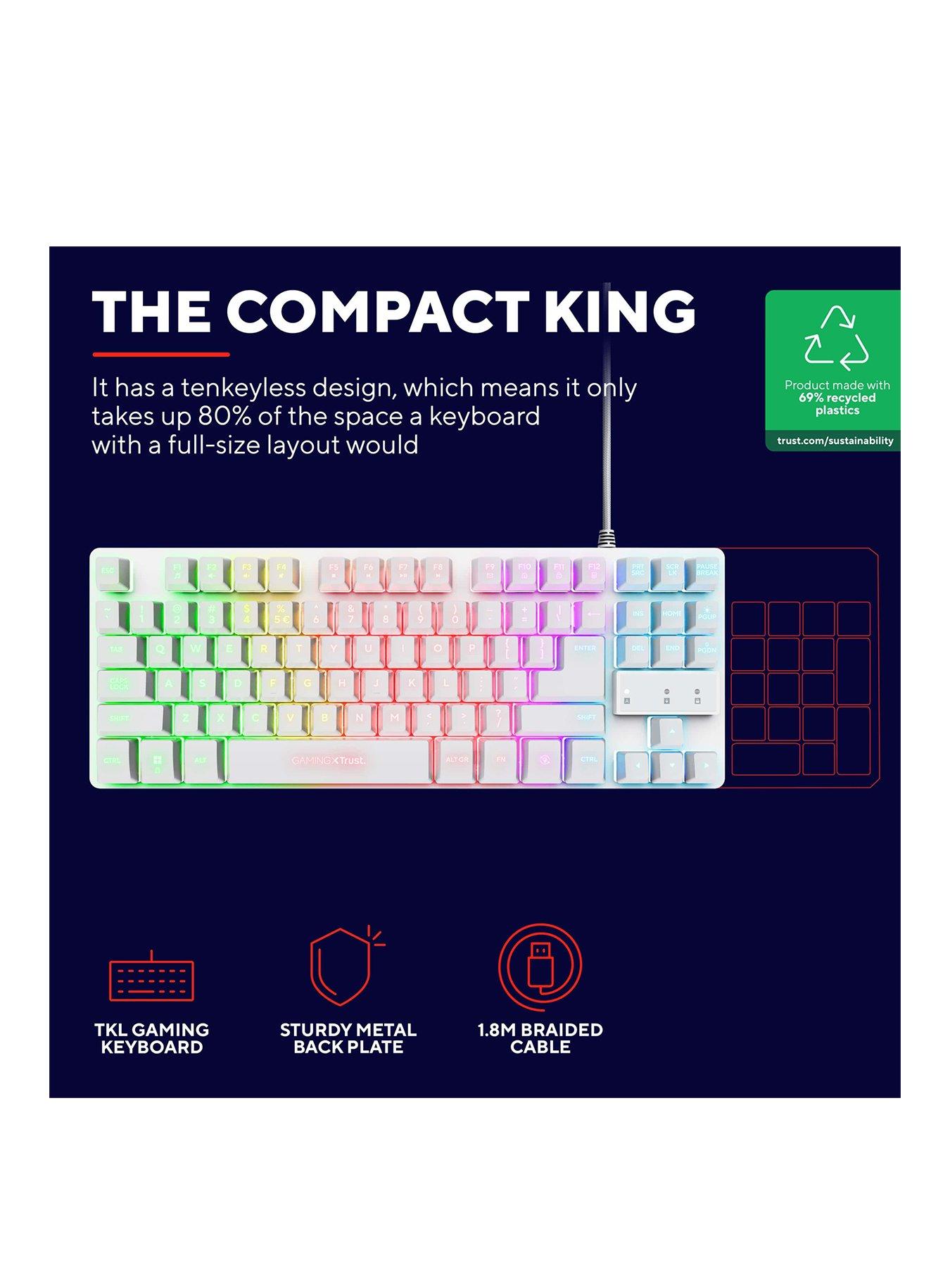 Image 2 of 7 of Trust 3-in-1 gaming bundle with compact TKL keyboard, ultra-lightweight wireless mouse and mousepad