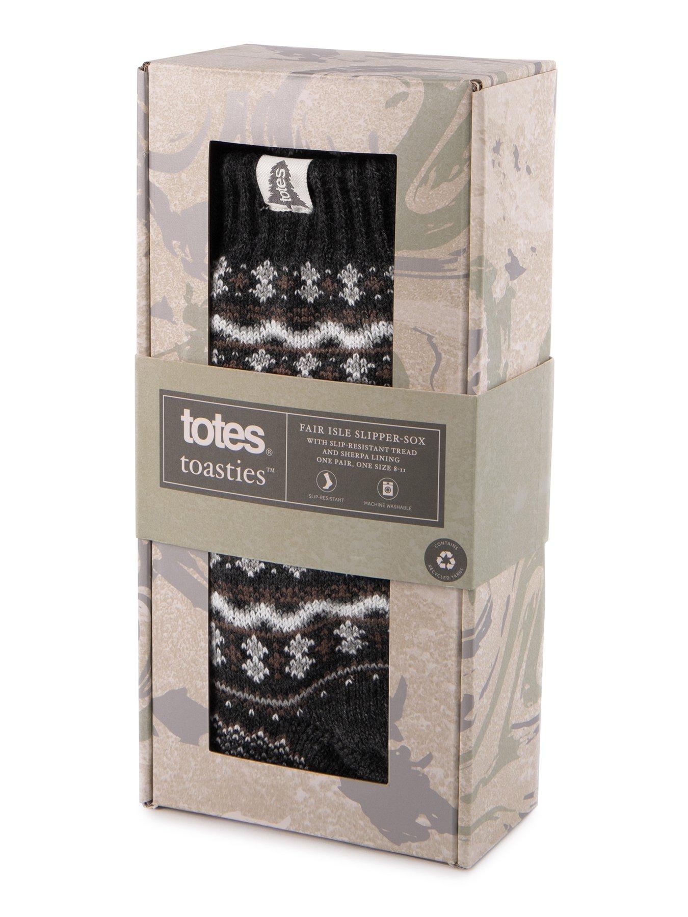 Image 4 of 4 of TOTES 1 Pair Fairisle Sherpa Lined Slipper Socks