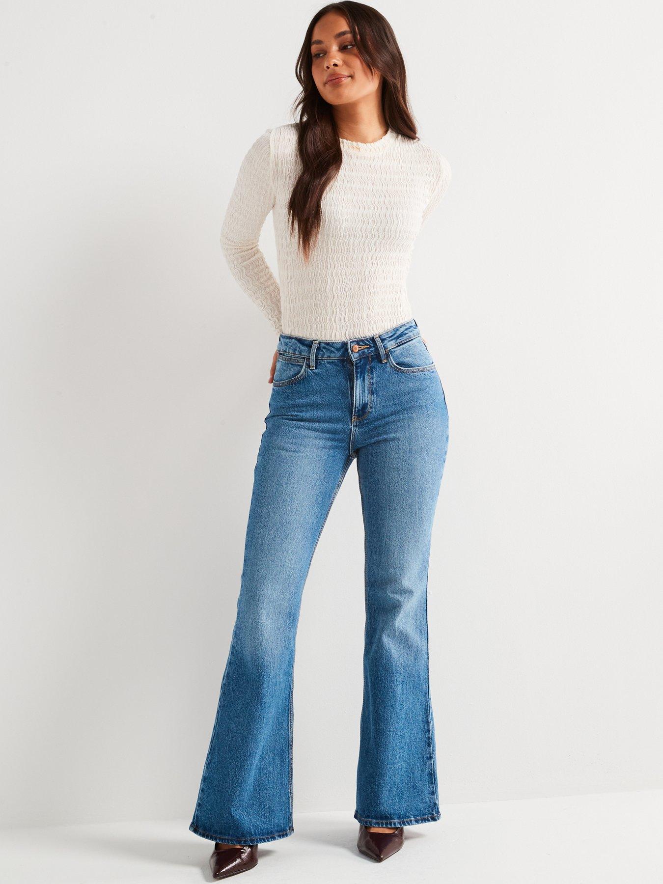WRANGLER Flared Jeans 'FIERCE FLARE' in Black Denim | ABOUT YOU