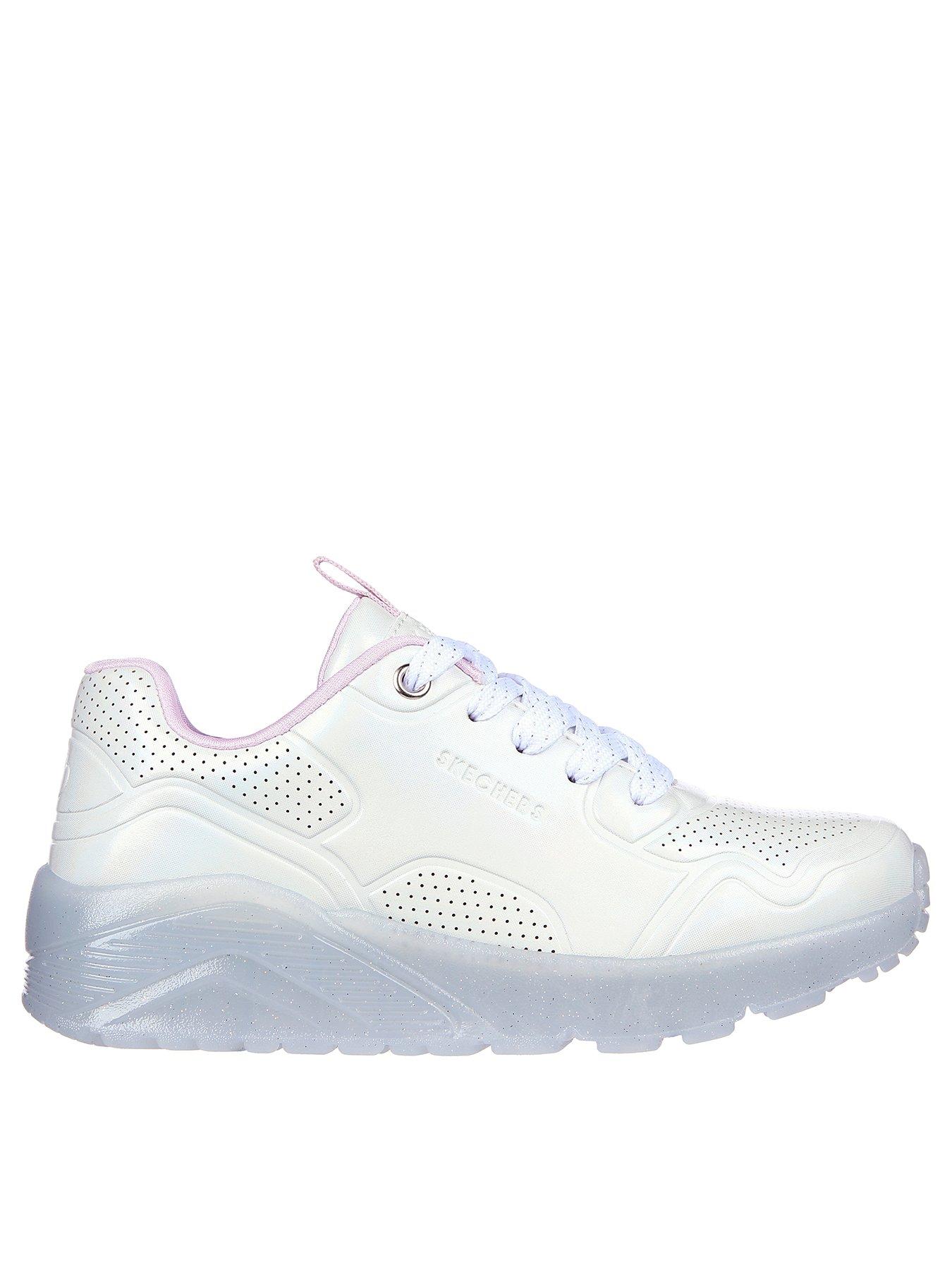 Skechers Hologram Emboss Lace Up Sneaker W Translucent O s Detail