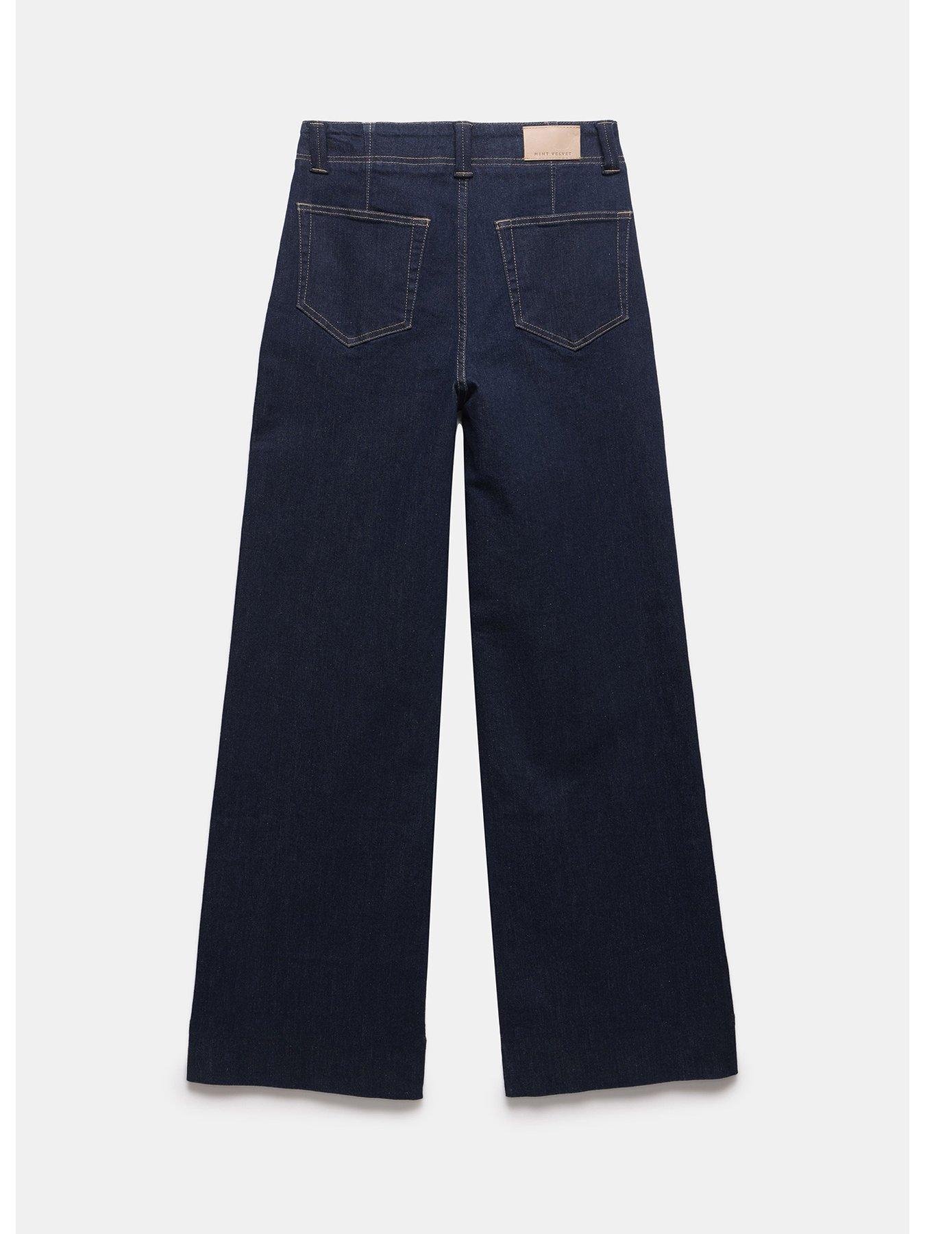 Image 5 of 5 of Mint Velvet Dark Indigo Tailored Wide Jean - Navy