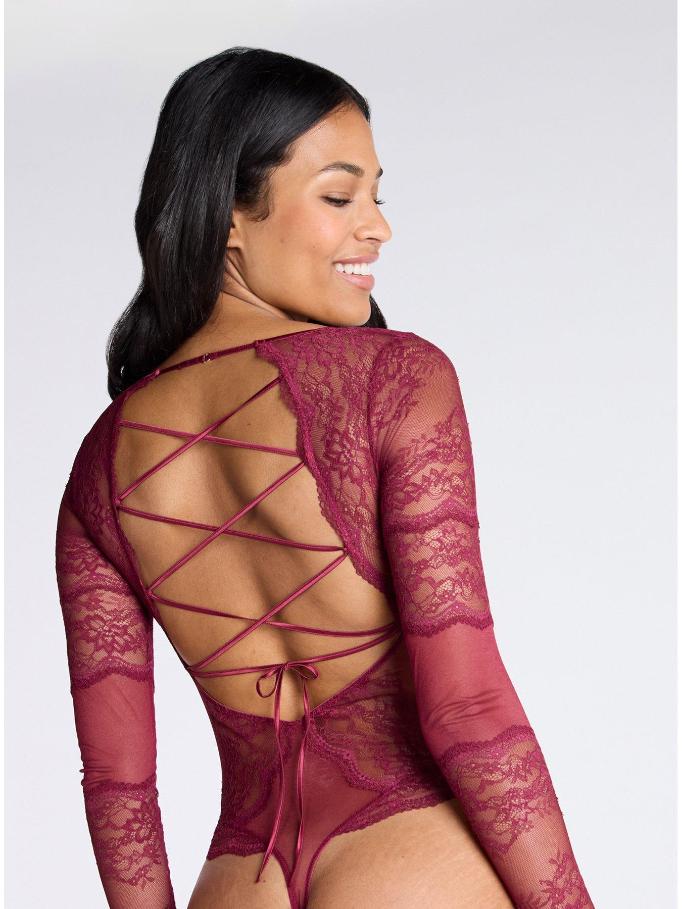 Image 2 of 4 of Boux Avenue Blair Bodysuit - Wine