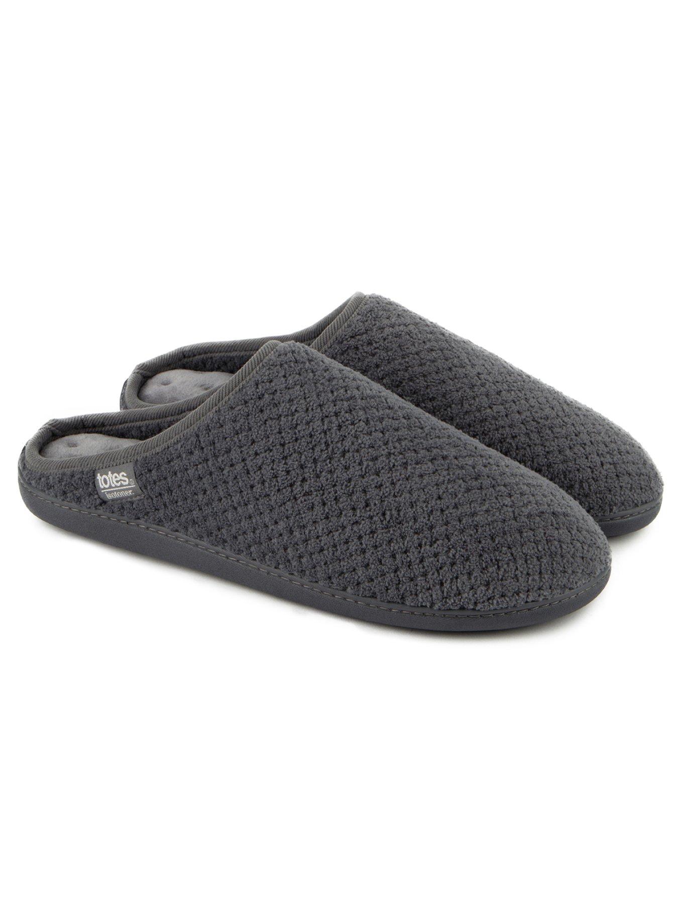 Isotoner Herren Hausschuhe Berber Aspen – Mit Memory Foam, Geschlossenem Fersenbereich & Plüschigem Sherpa-Futter