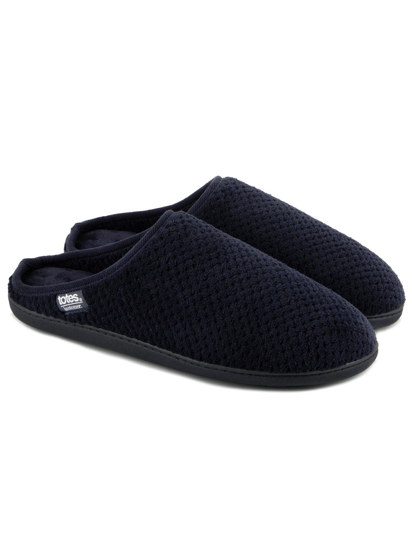 undefined Isotoner Swept Back Popcorn Mule Slipper - Navy