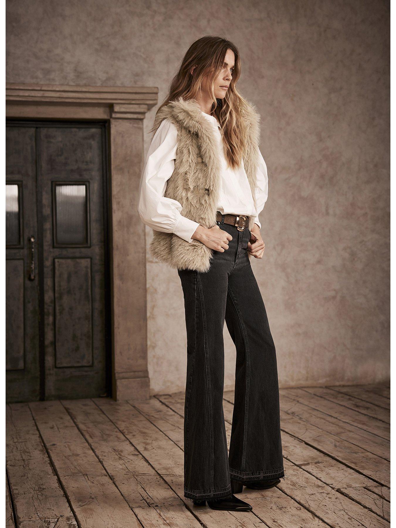 Mint velvet faux fur gilet outlet