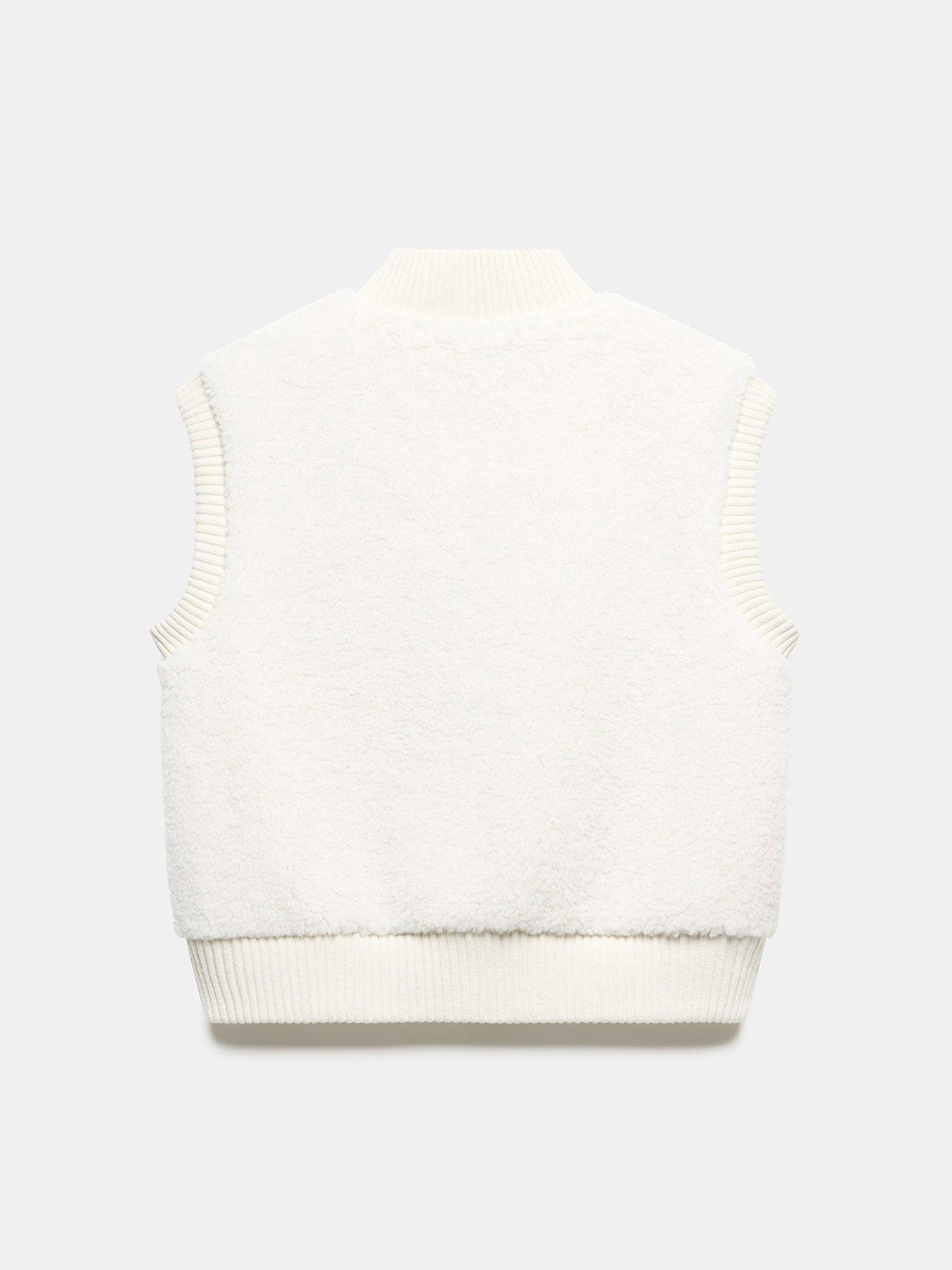 Image 6 of 6 of Mint Velvet Cream Knit Mix Gilet - Ivory