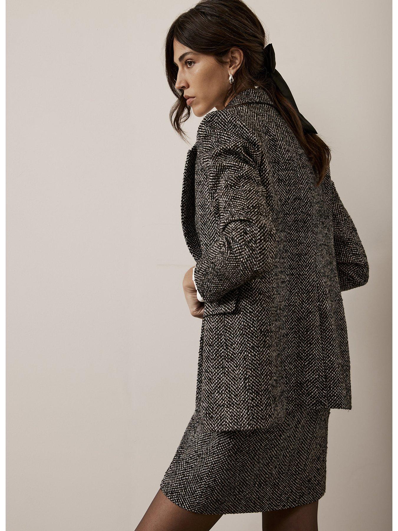 Black Herringbone Blazer