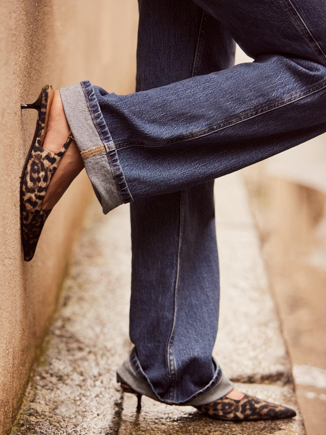 Image 5 of 5 of Mint Velvet Leopard Print Kitten Heels - Natural