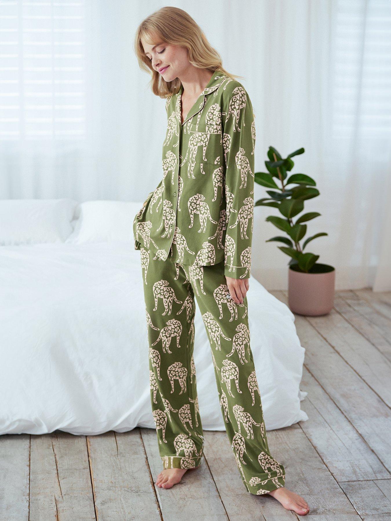 undefined Button Up Long Set - Green