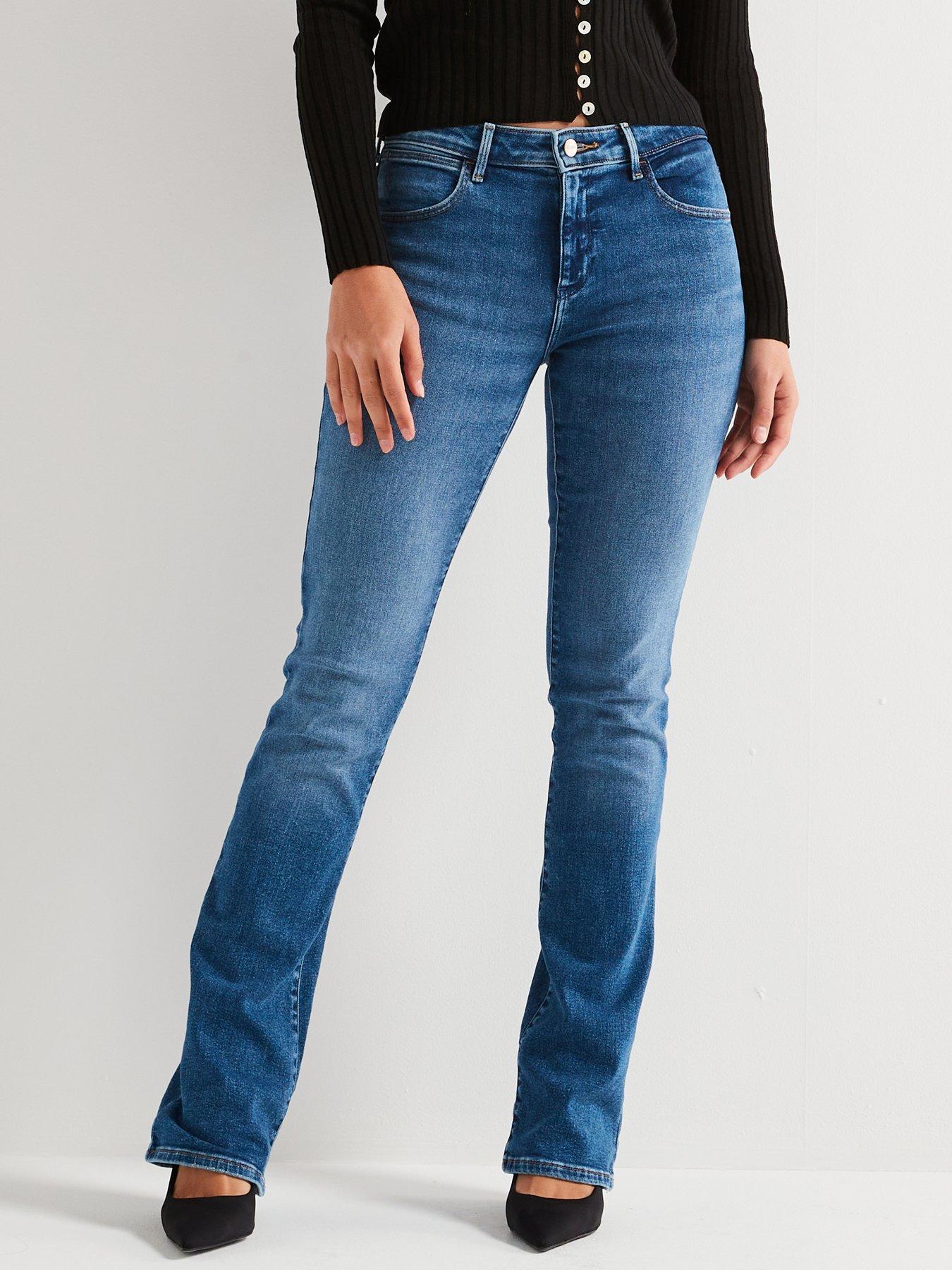Wrangler Bootcut Jean-blue, Blue, Size 32, Inside Leg 32, Women