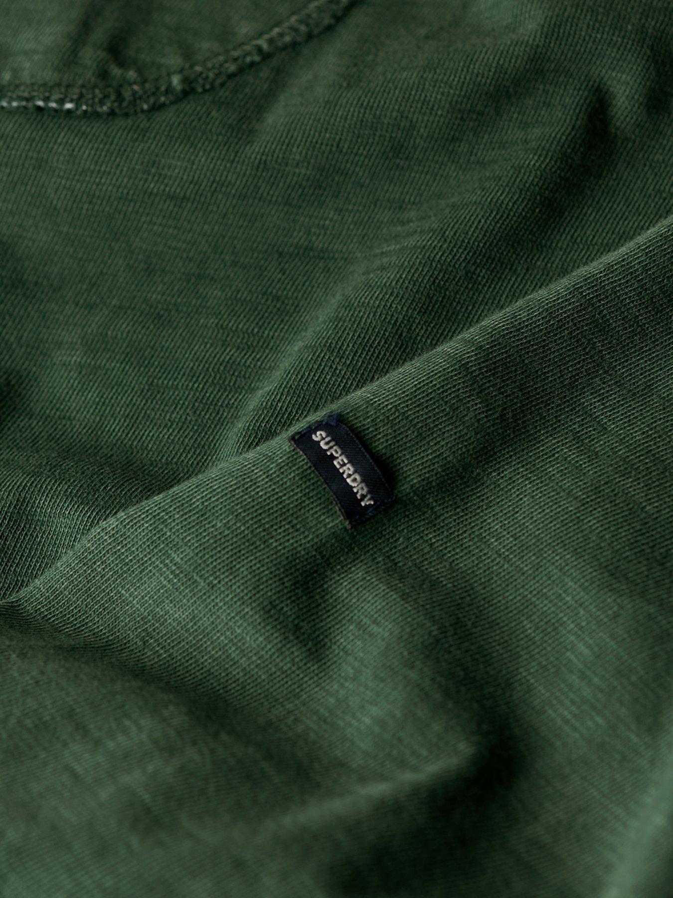 Image 5 of 5 of Superdry Jersey Grandad Long Sleeve T-Shirt - Dark Green