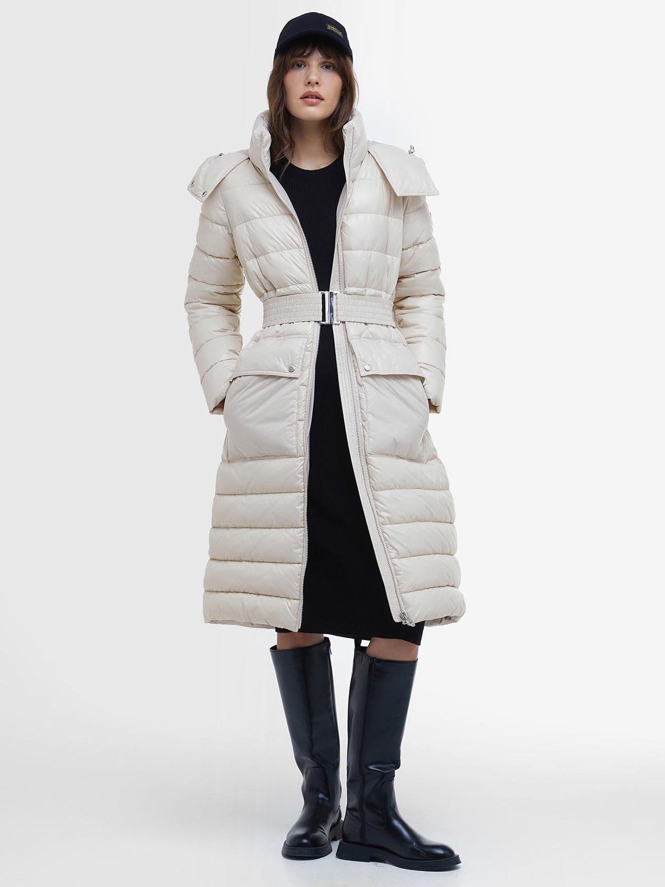 Image 1 of 6 of Barbour International Aisha Quilted Jacket - Cream