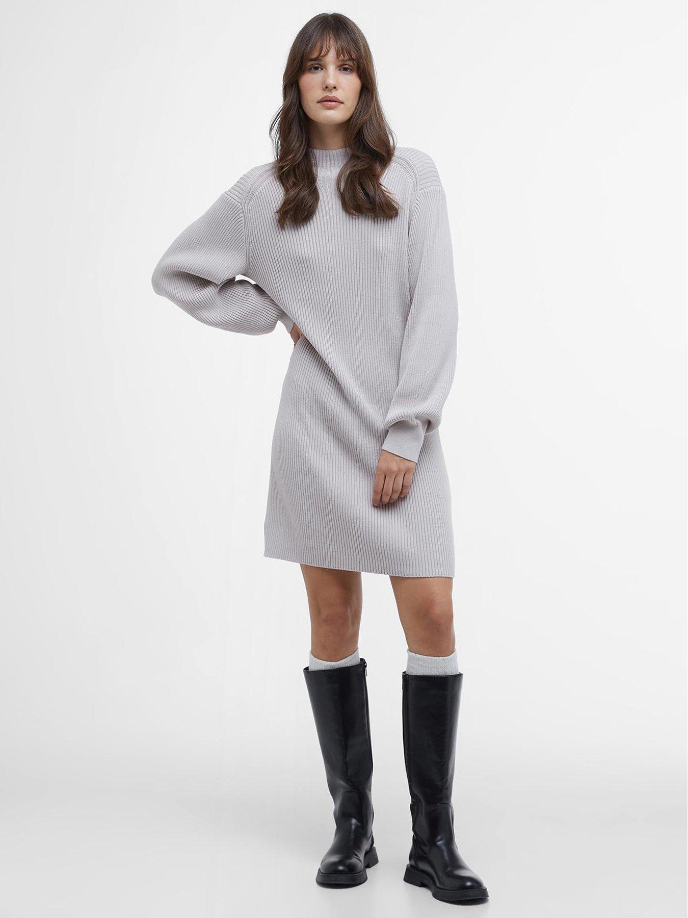 Image 1 of 6 of Barbour International Franchesca Knitted Dress - Cream