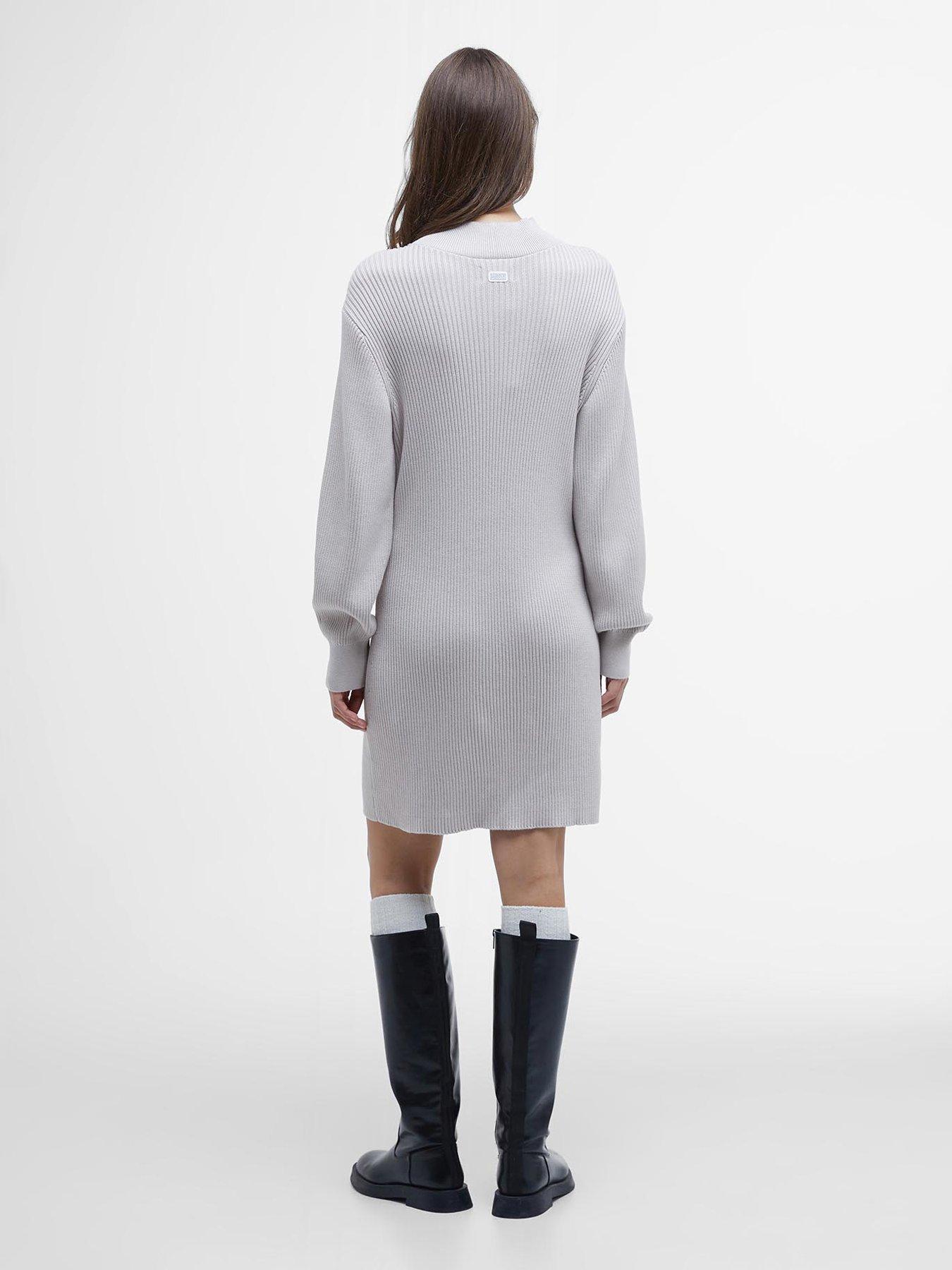 Image 2 of 6 of Barbour International Franchesca Knitted Dress - Cream