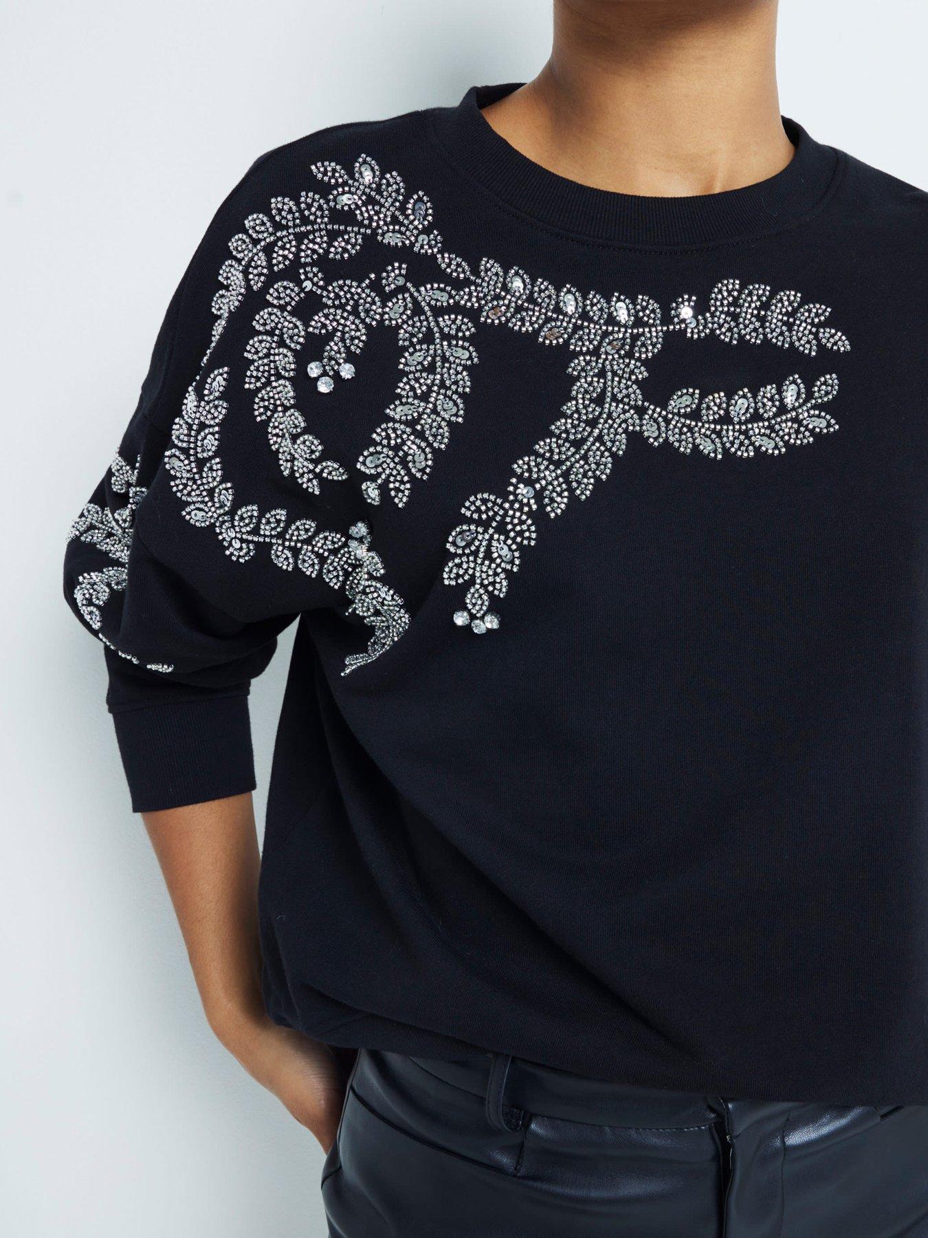 River island black sweatshirt 2025