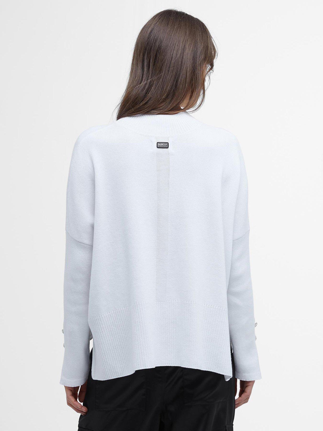 Image 2 of 6 of Barbour International Kaylee Knitted Jumper - White