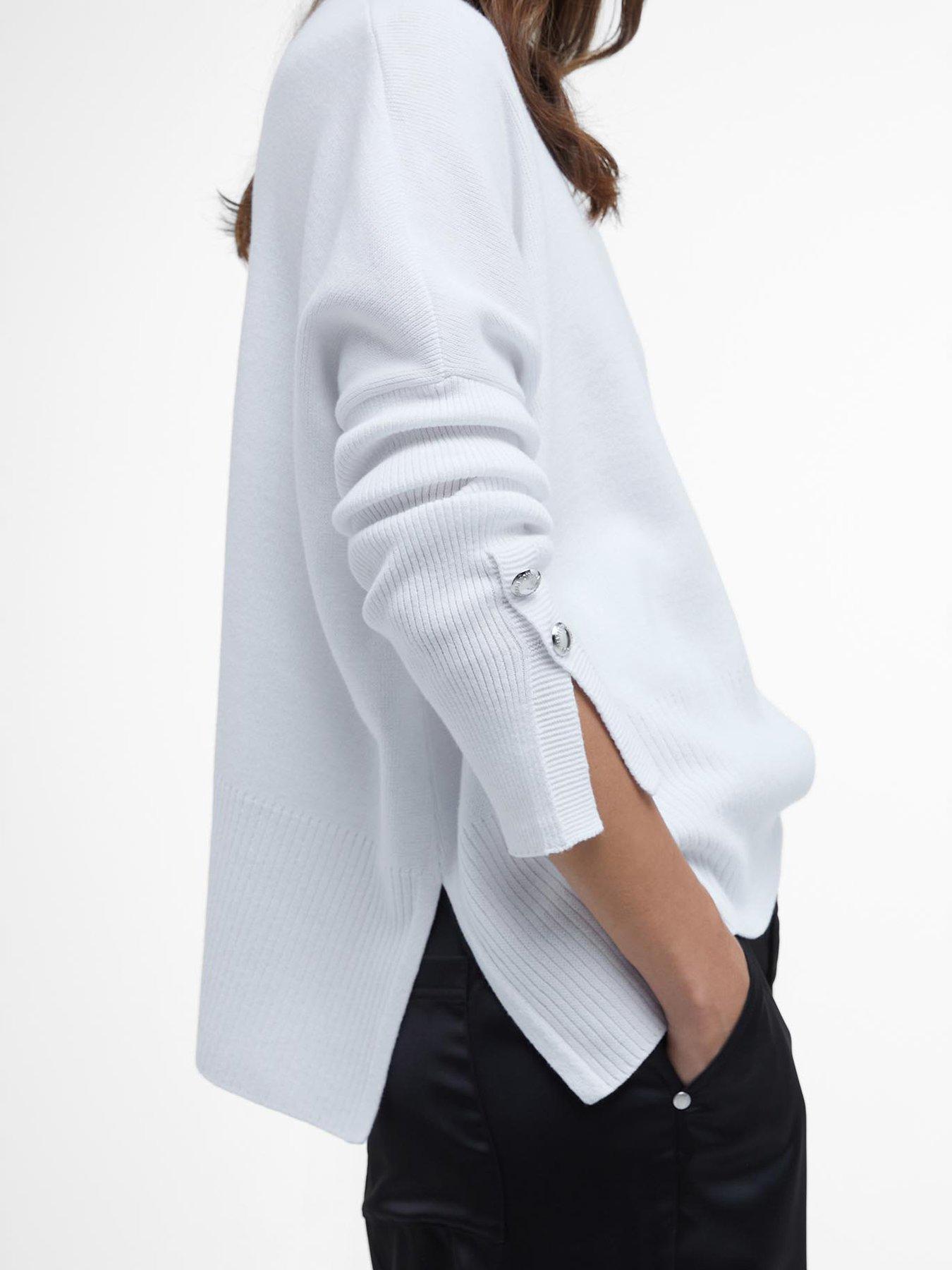 Image 5 of 6 of Barbour International Kaylee Knitted Jumper - White