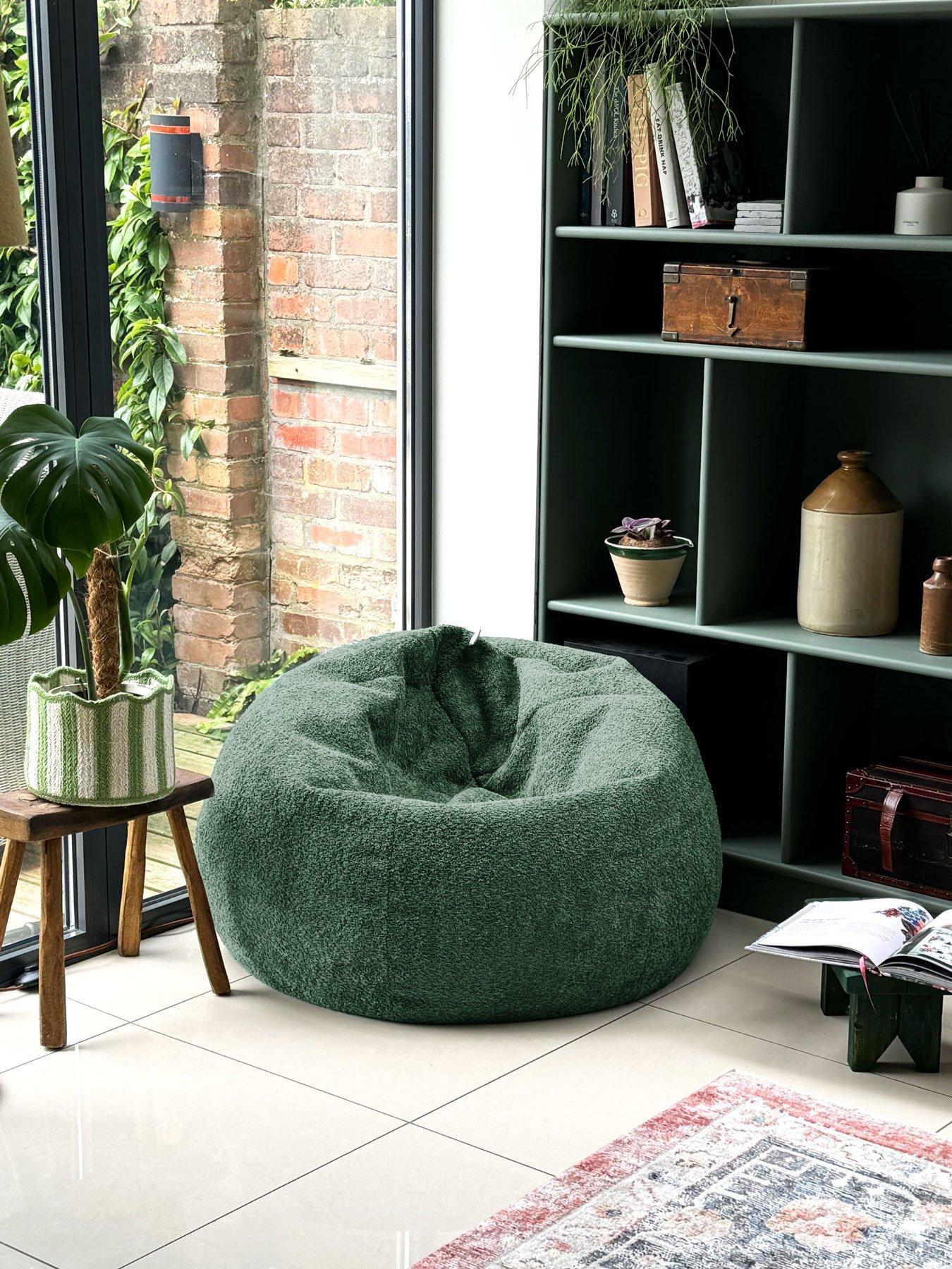 Product photograph of Rucomfy Snug Slouchbag Beanbag - Moss from very.co.uk