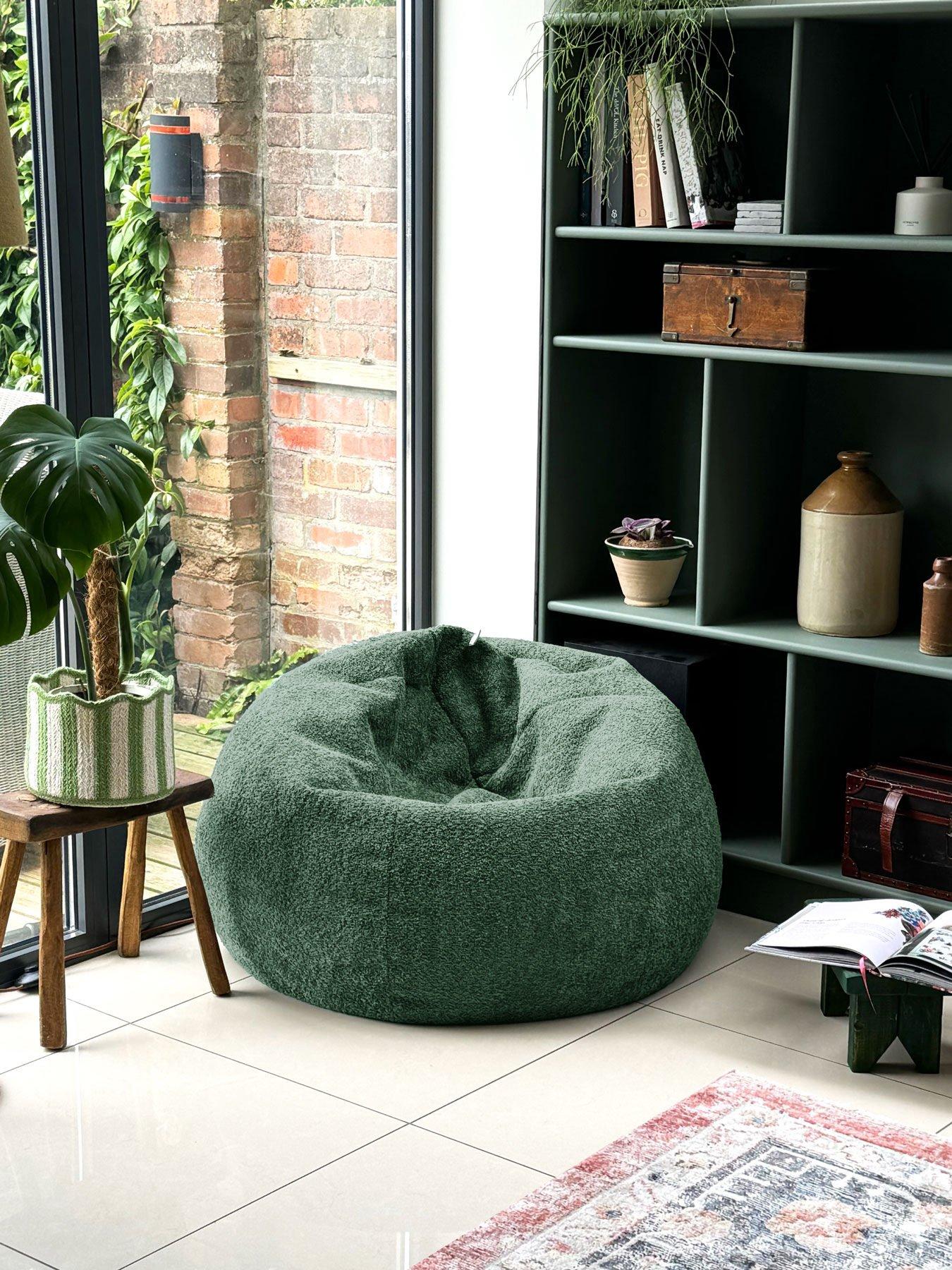 Product photograph of Rucomfy Snug Slouchbag Beanbag- Moss from very.co.uk