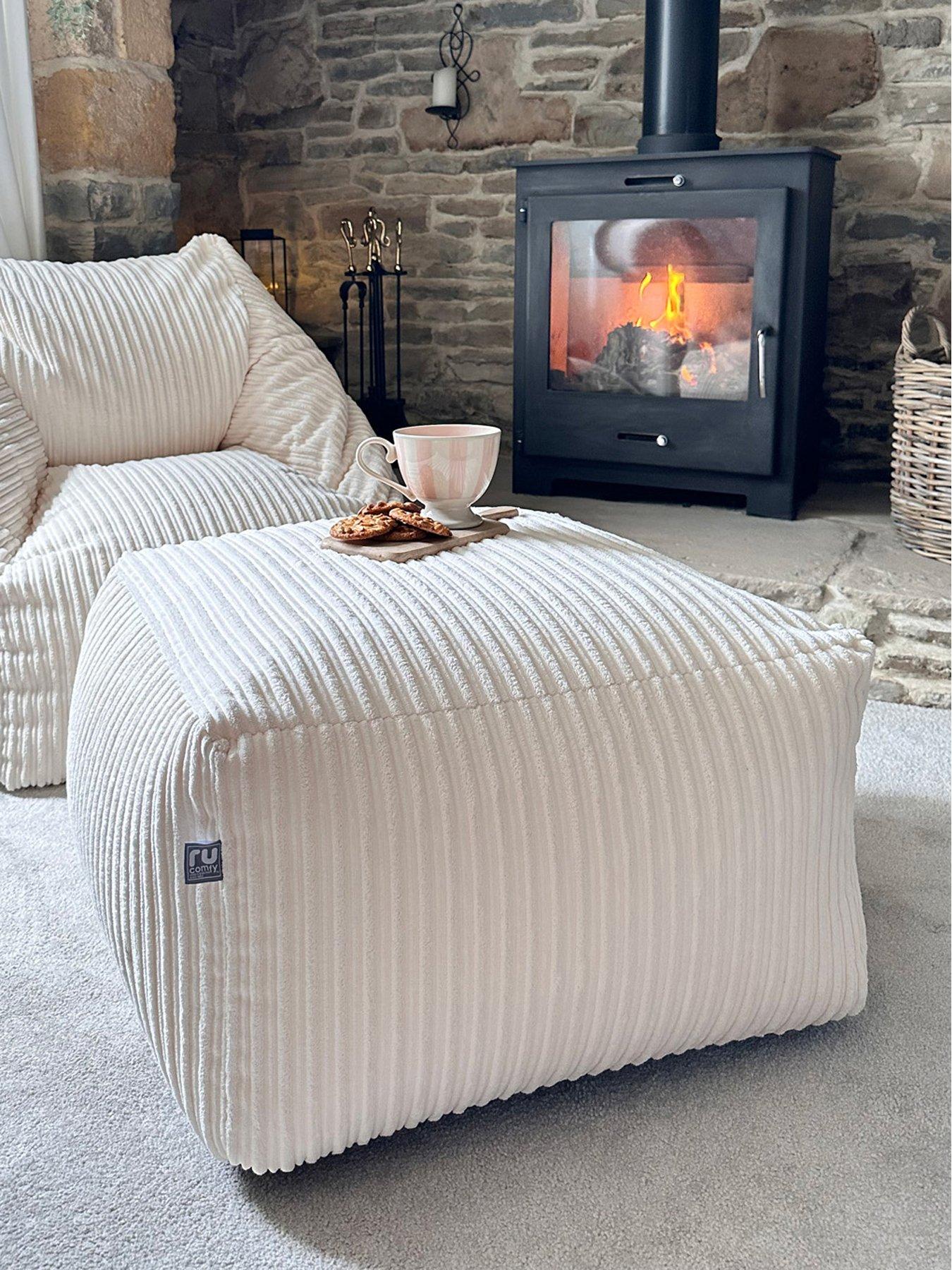 rucomfy Jumbo Cord Ottoman Beanbag