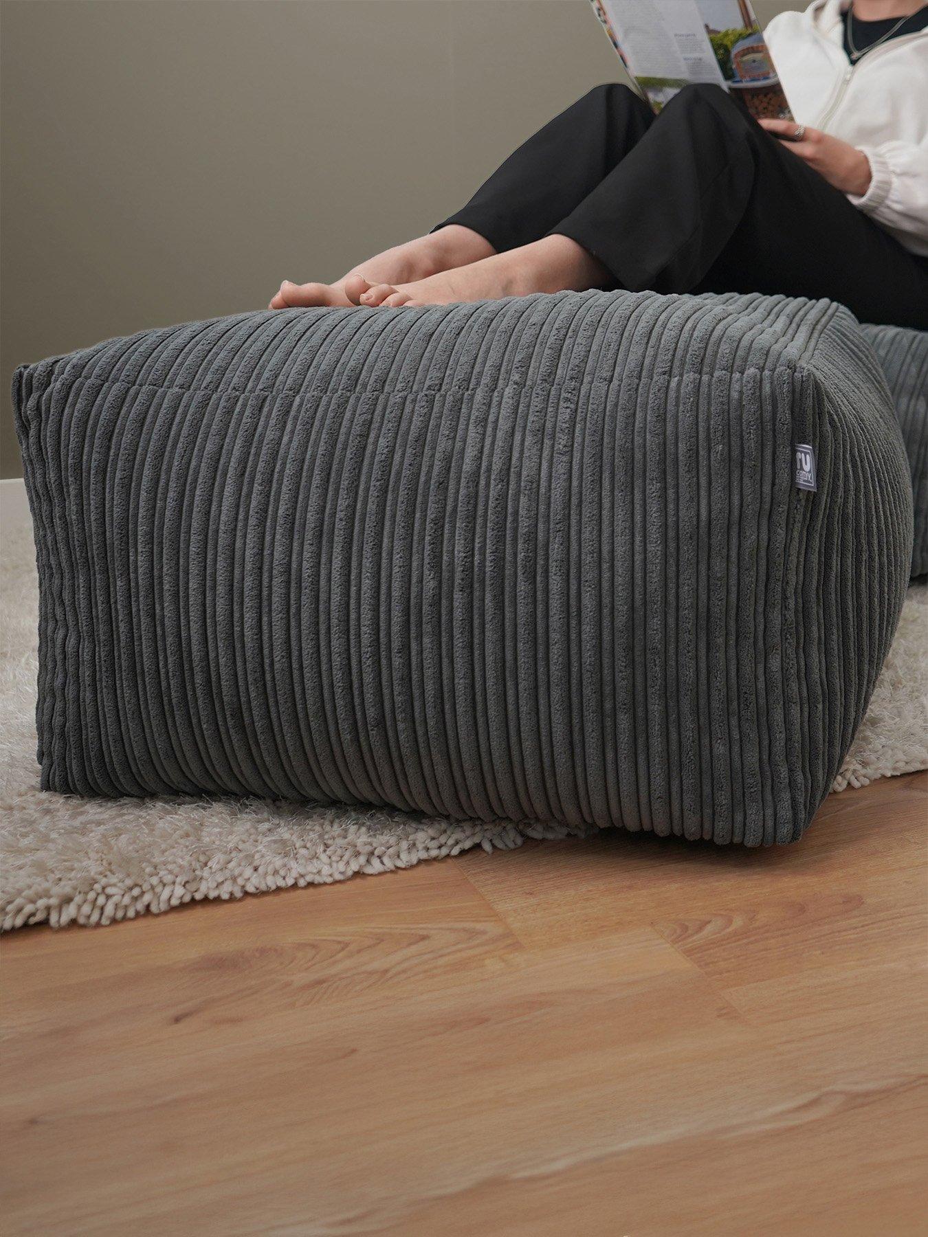 rucomfy Jumbo Cord Ottoman Beanbag