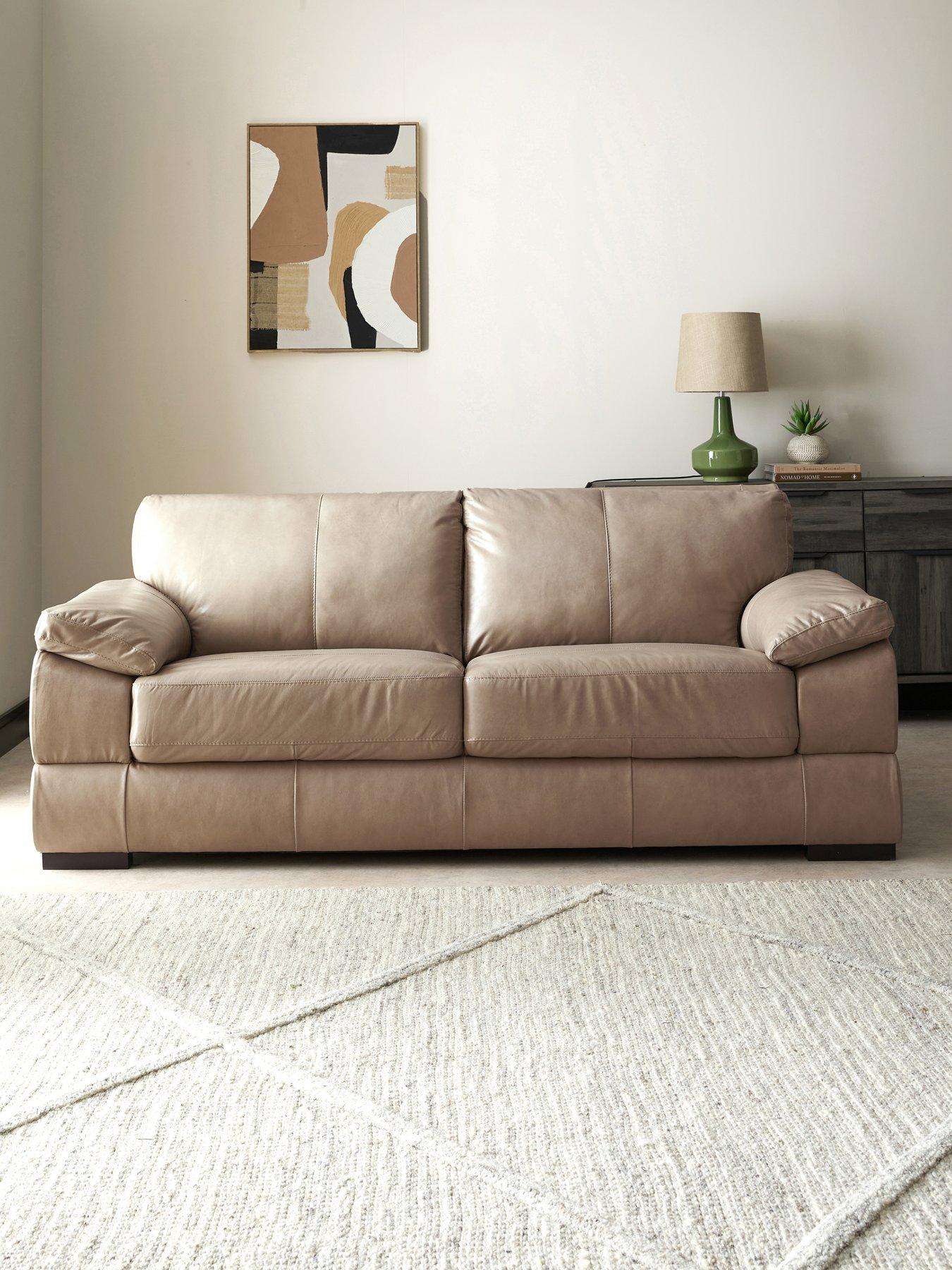The Very Collection Marlow Italian Leather 3 Seater Sofa - FSC® Certified