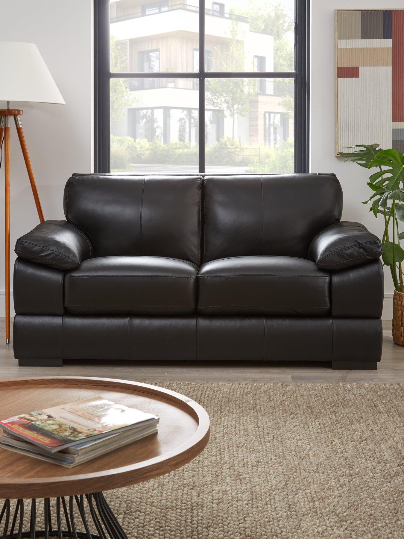 Product photograph of Very Home Marlow 2 Seater Leather Sofa from very.co.uk