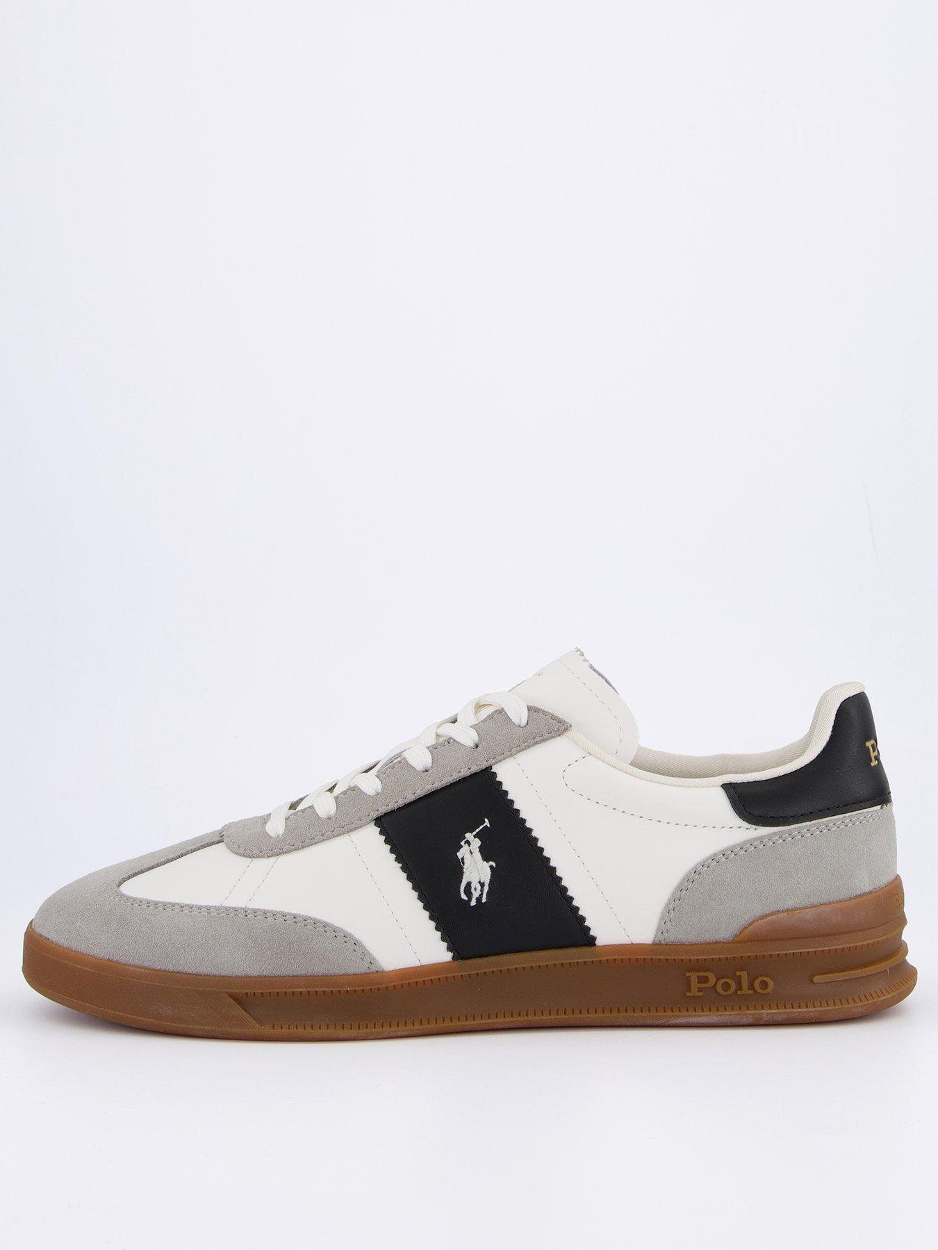 Polo Ralph Lauren Heritage Aera Leather Trainer, White, Size 11, Men