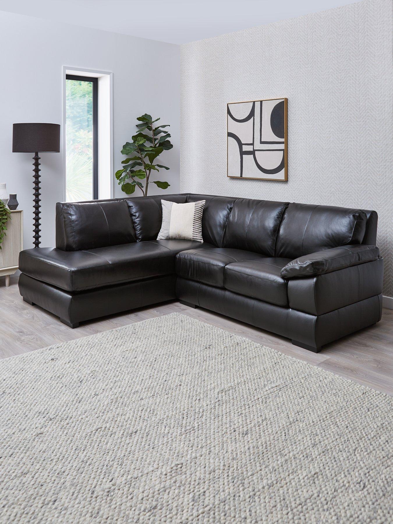 Very Home Marlow Italian Leather Left Hand Corner Chaise - FSC® Certified