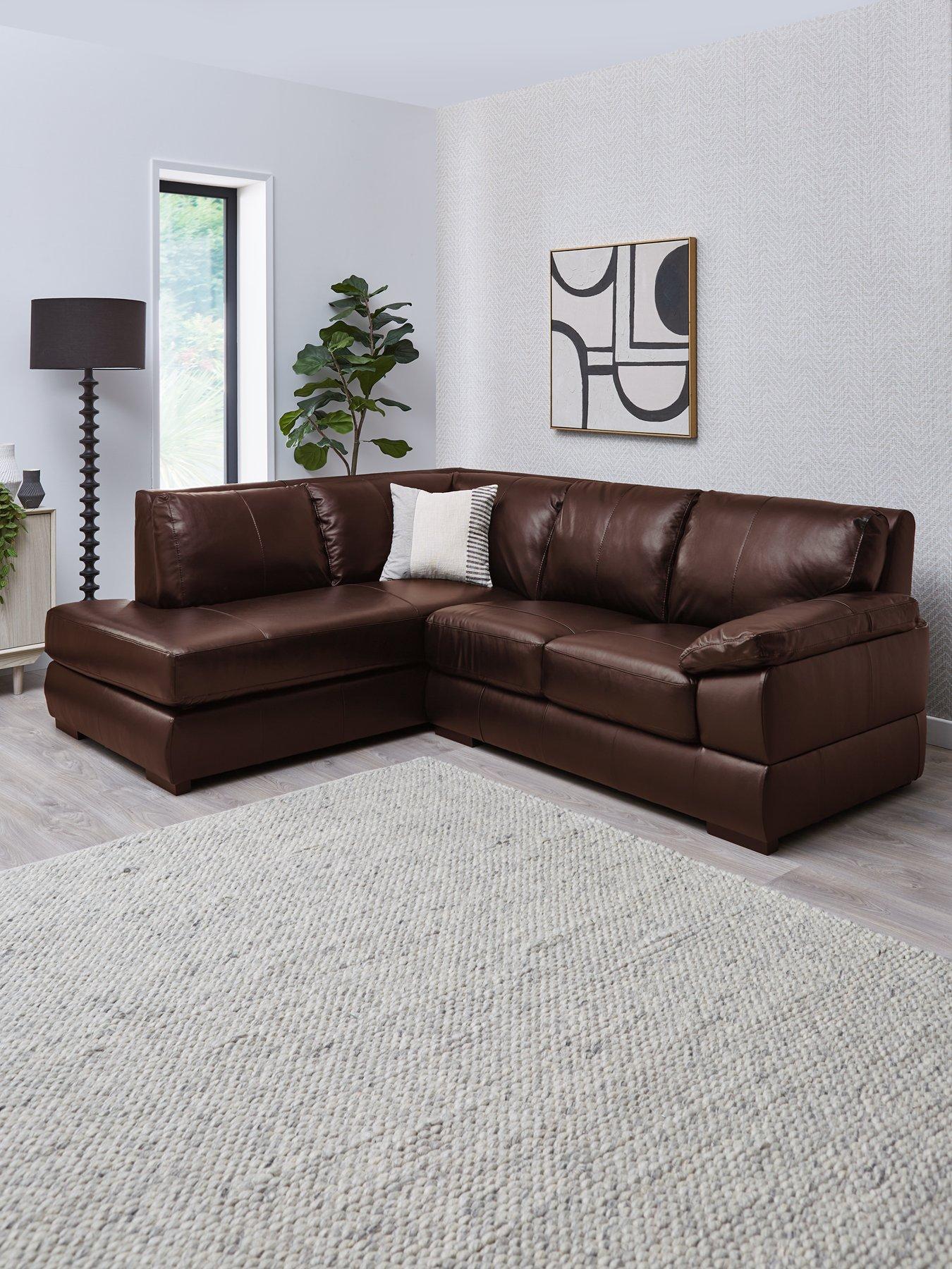 The Very Collection Marlow Italian Leather Left Hand Corner Chaise - FSC® Certified