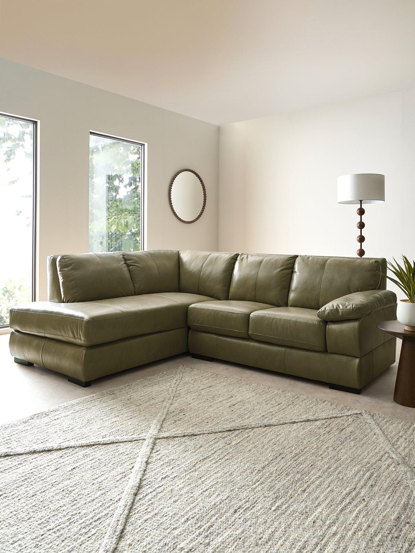 Very Home Marlow Italian Leather Left Hand Corner Chaise - FSC® Certified