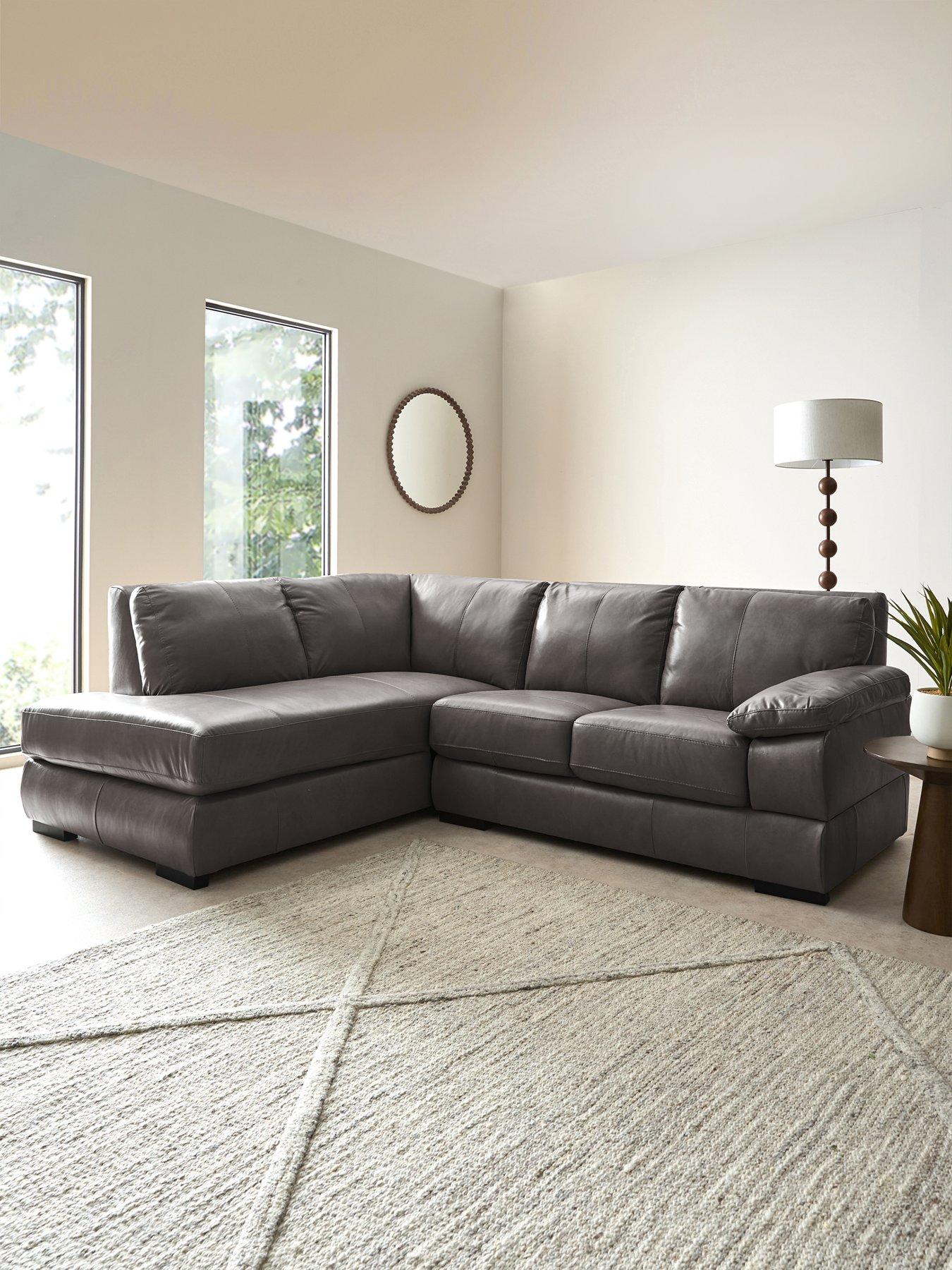 Very Home Marlow Italian Leather Left Hand Corner Chaise - FSC® Certified