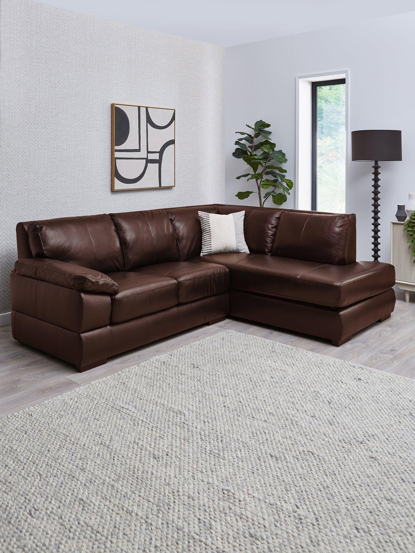 The Very Collection Marlow Italian Leather Right Hand Corner Chaise - FSC® Certified