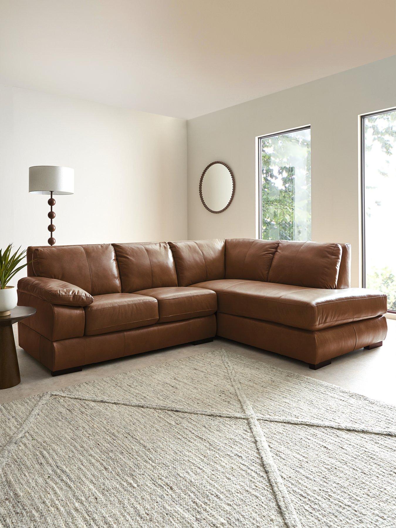 The Very Collection Marlow Italian Leather Right Hand Corner Chaise - FSC® Certified