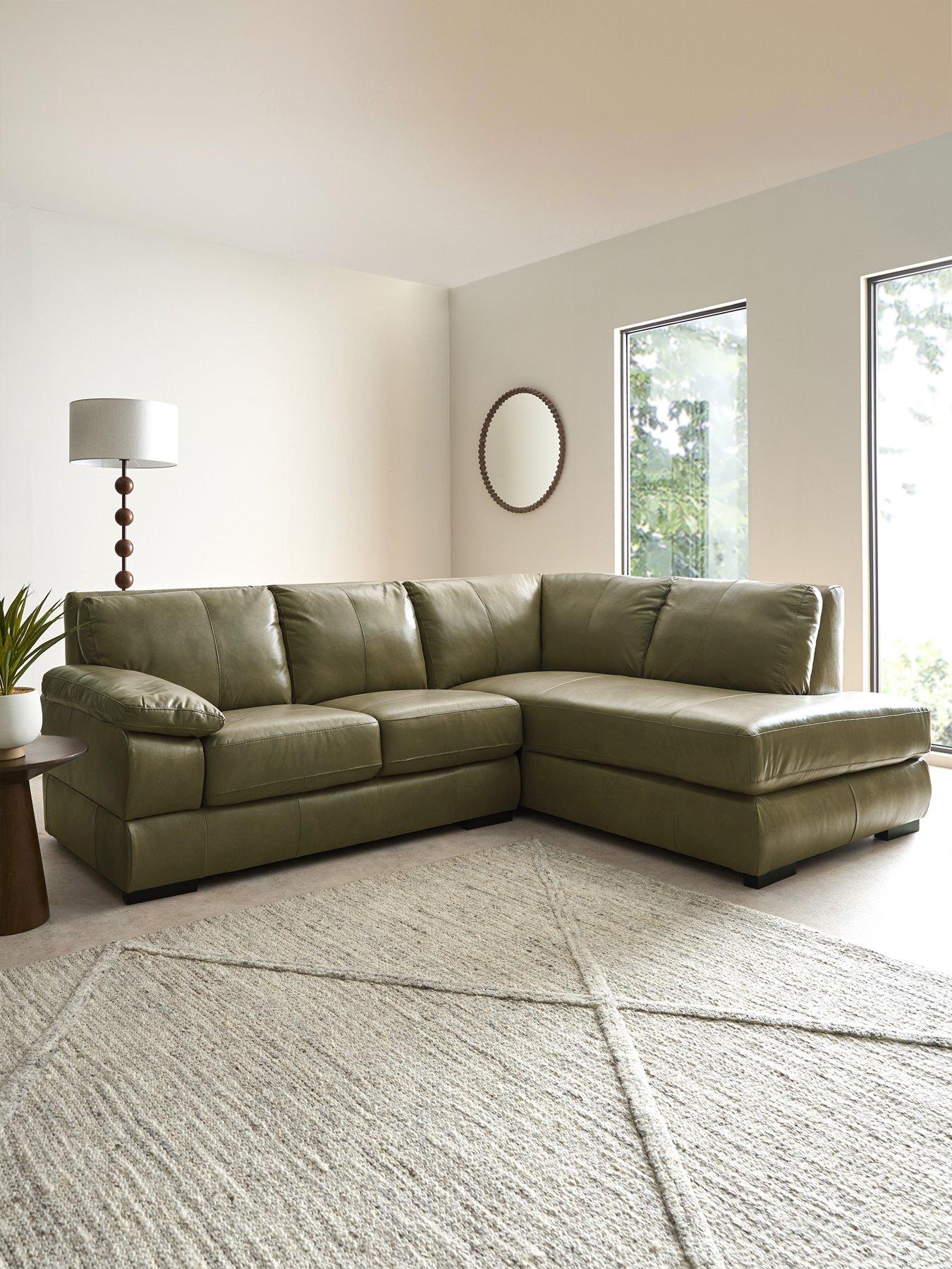 The Very Collection Marlow Italian Leather Right Hand Corner Chaise