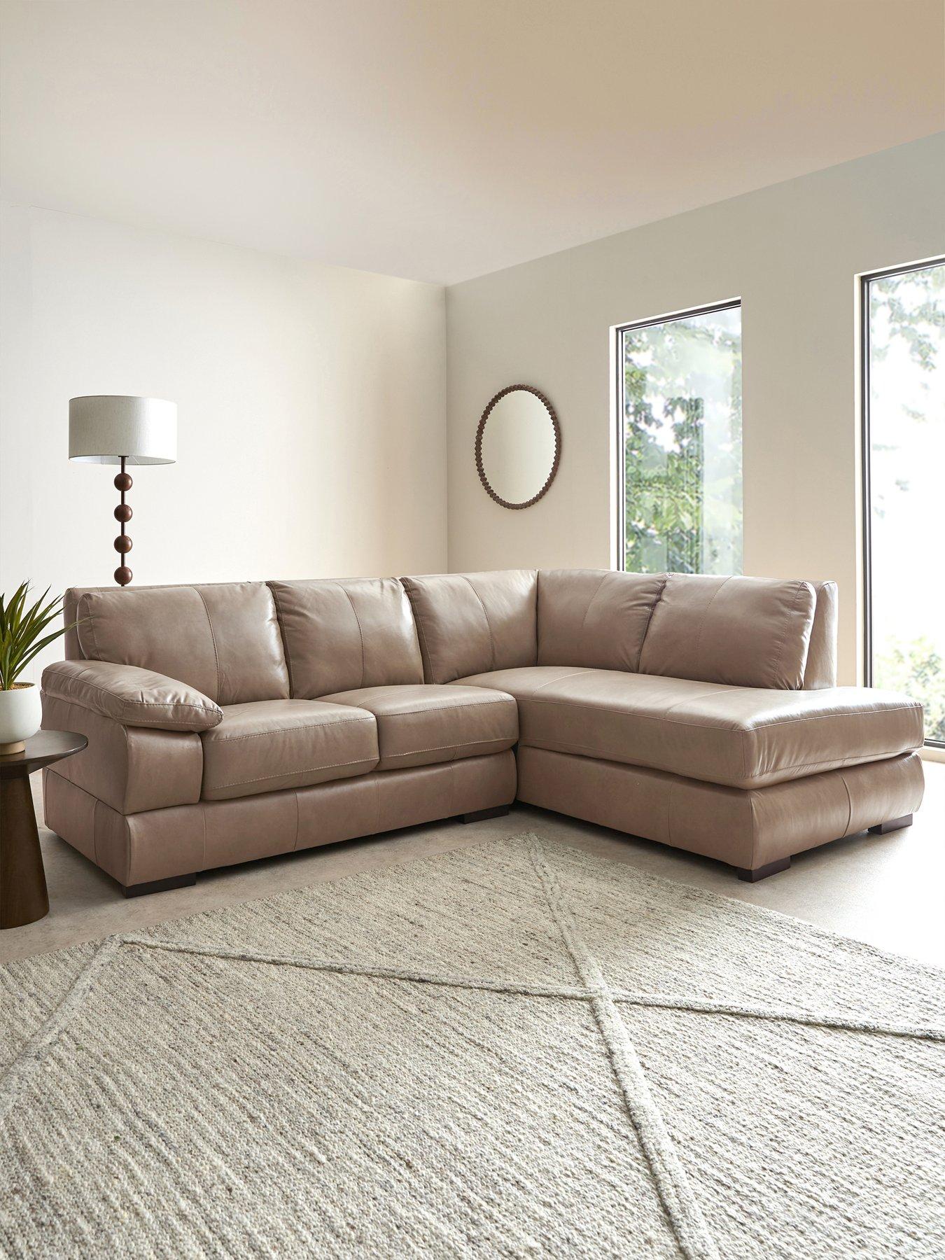 The Very Collection Marlow Italian Leather Right Hand Corner Chaise