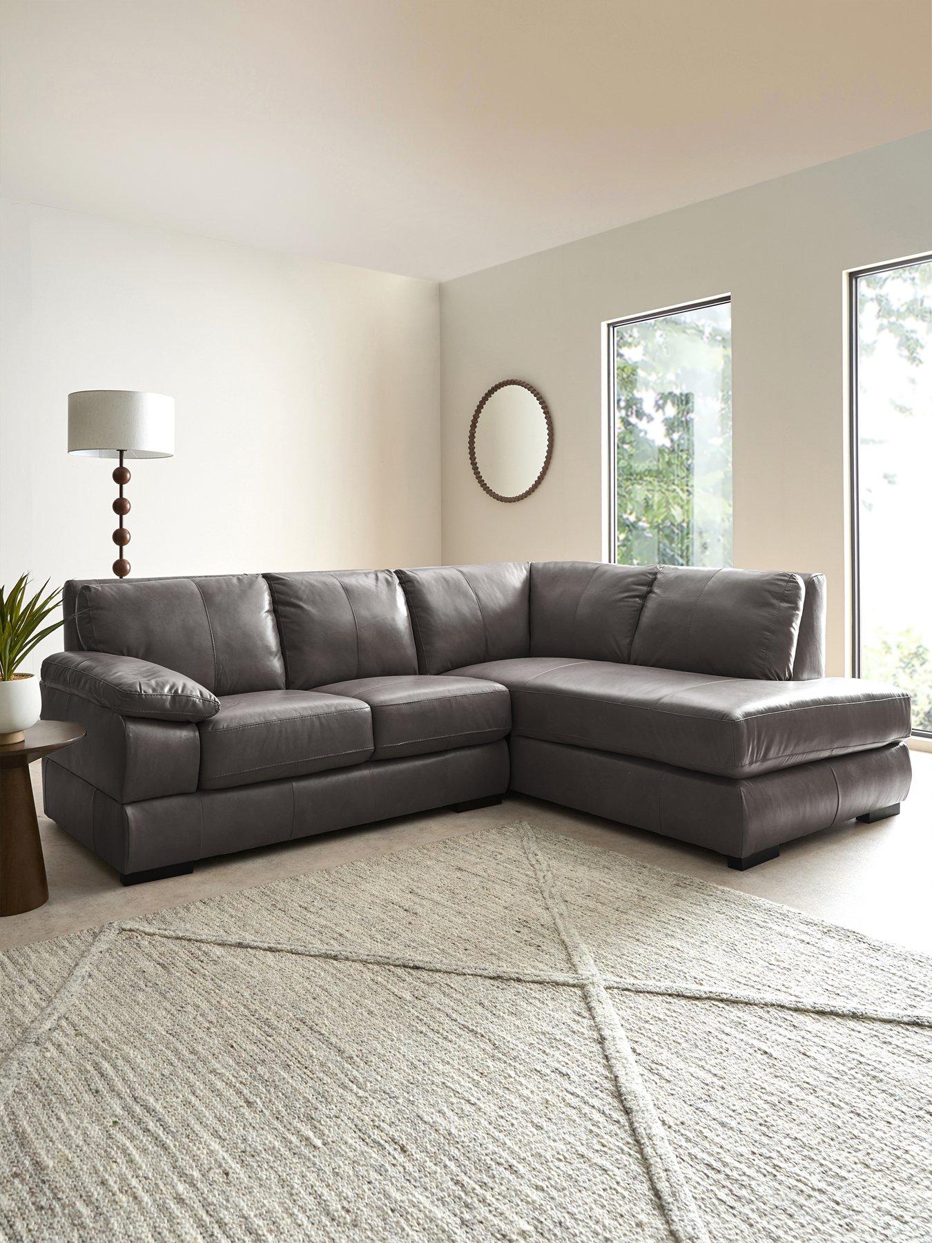 The Very Collection Marlow Italian Leather Right Hand Corner Chaise - FSC® Certified