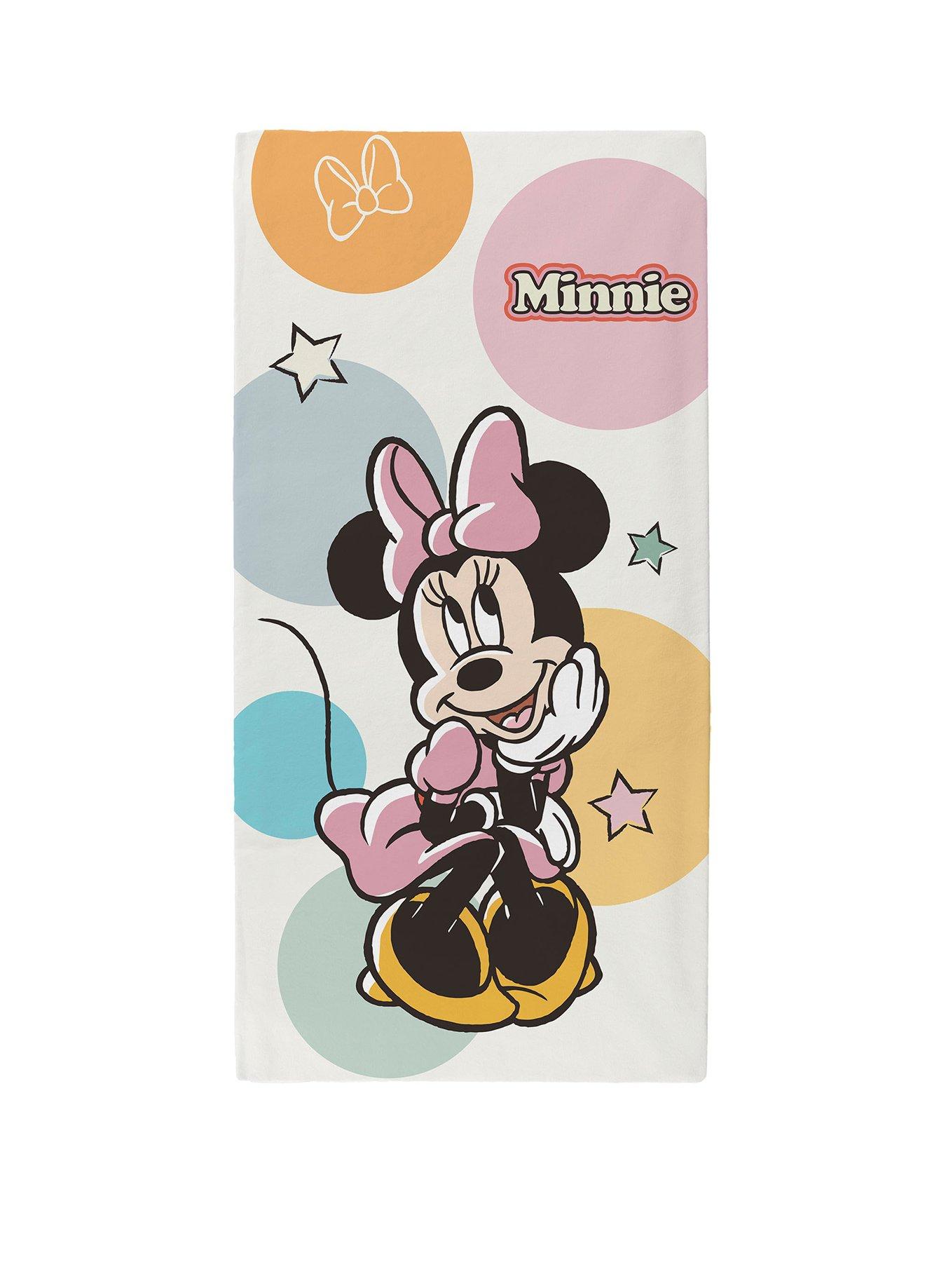 Product photograph of Minnie Mouse Dots Towel- 70x140cm from very.co.uk