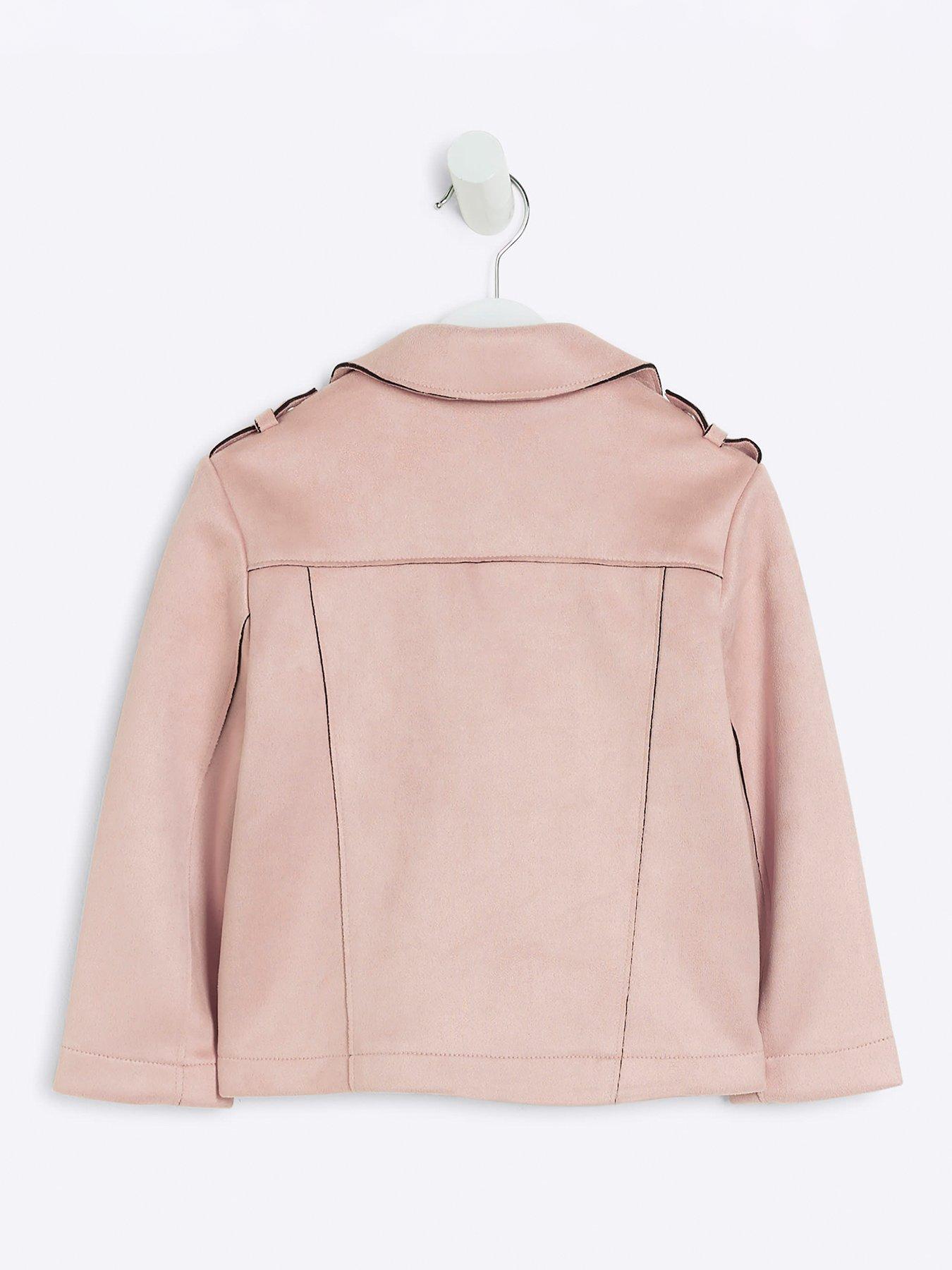 Pink suede jacket river island online