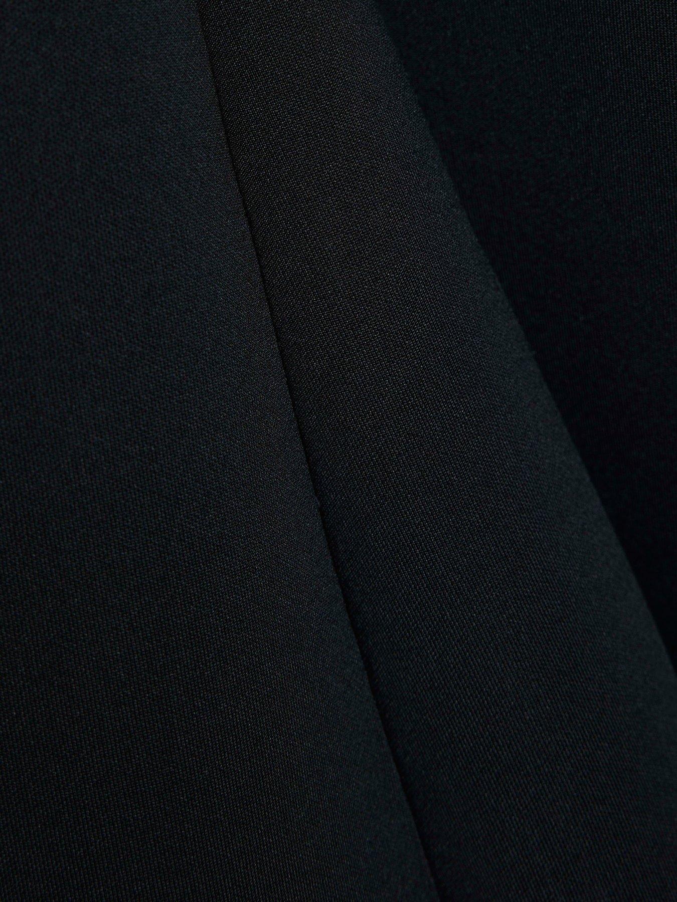 Image 4 of 4 of River Island Girls Scuba Military Skater Dress - Black