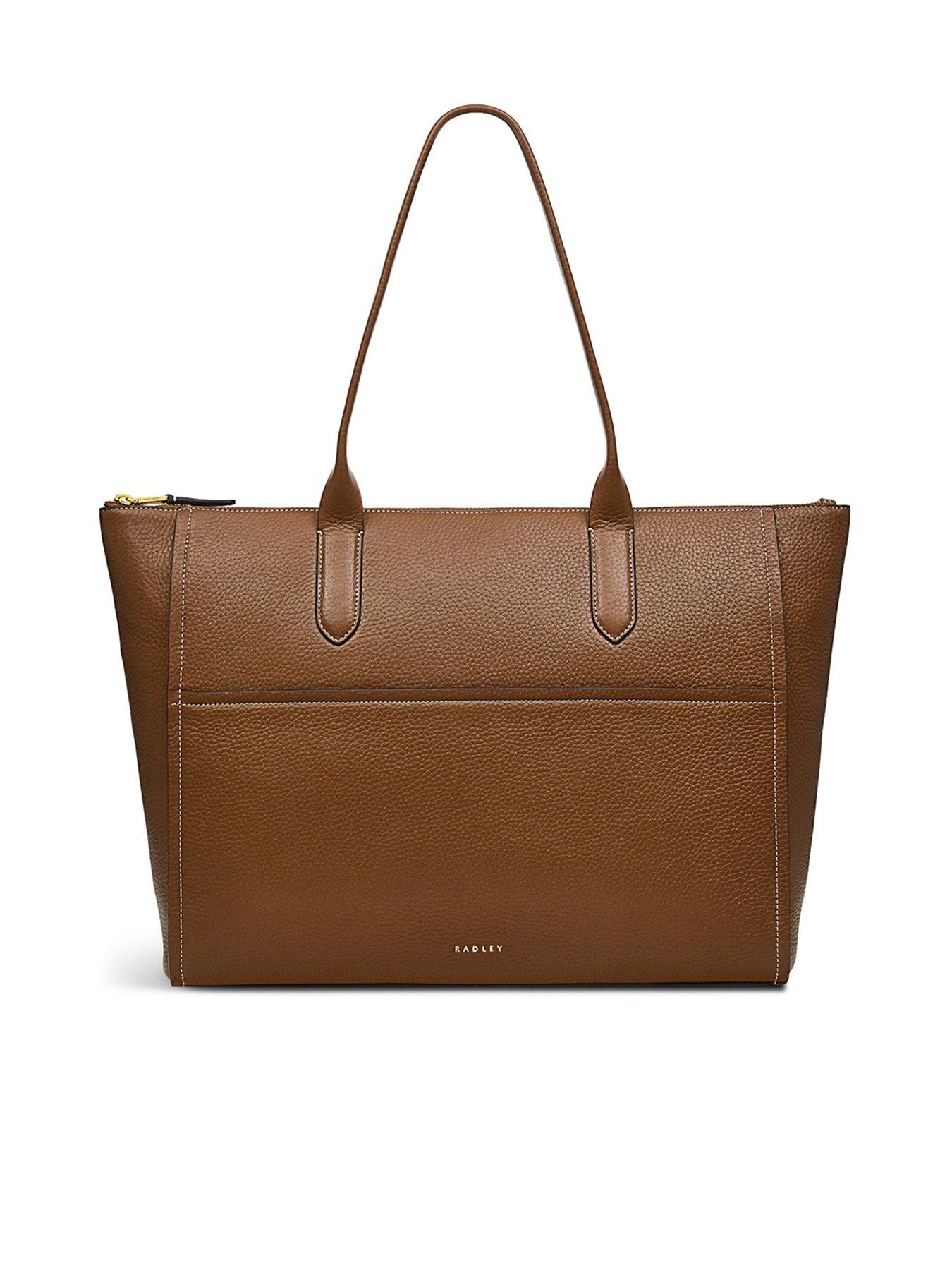 undefined Oak Street Medium Ziptop Tote Bag - Saddle