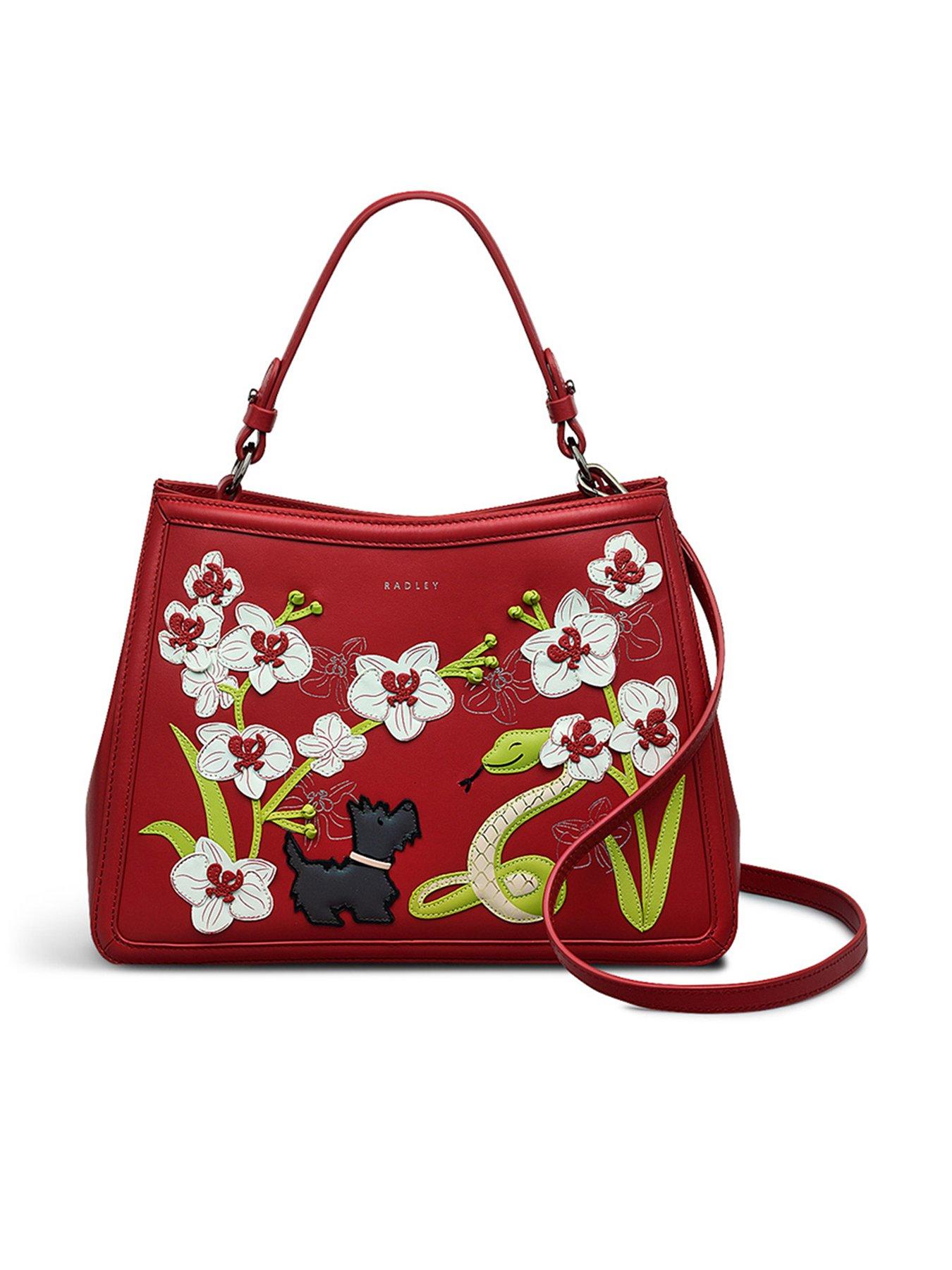 Image 1 of 5 of Radley Lunar New Year Ss25 Medium Ziptop Grab Bag - Crimson