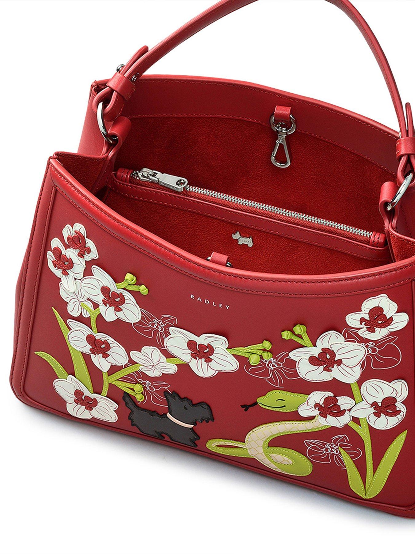 Image 5 of 5 of Radley Lunar New Year Ss25 Medium Ziptop Grab Bag - Crimson